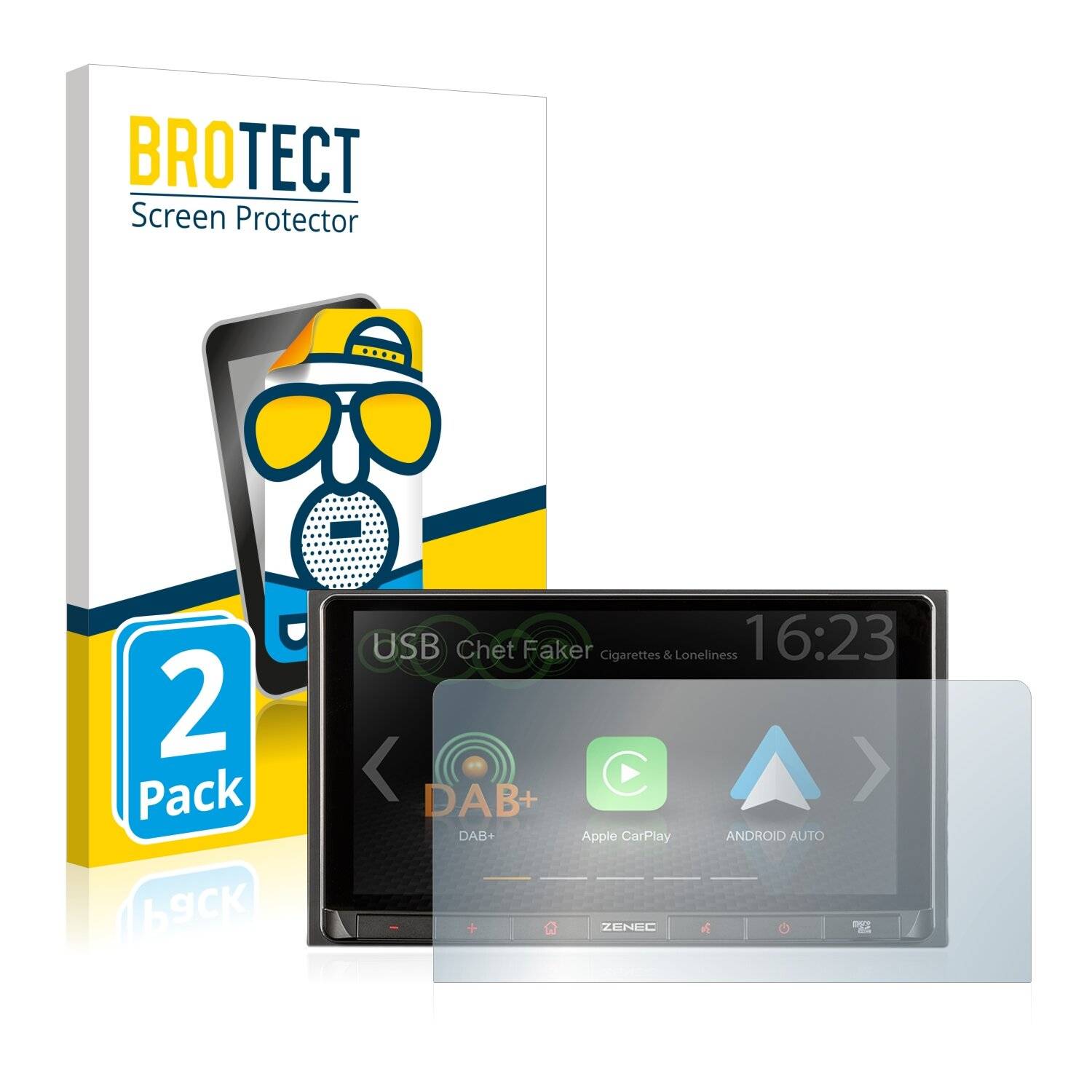 2x BROTECT Matte Displayschutzfolie für Zenec Z-N528 - Entspiegelt,