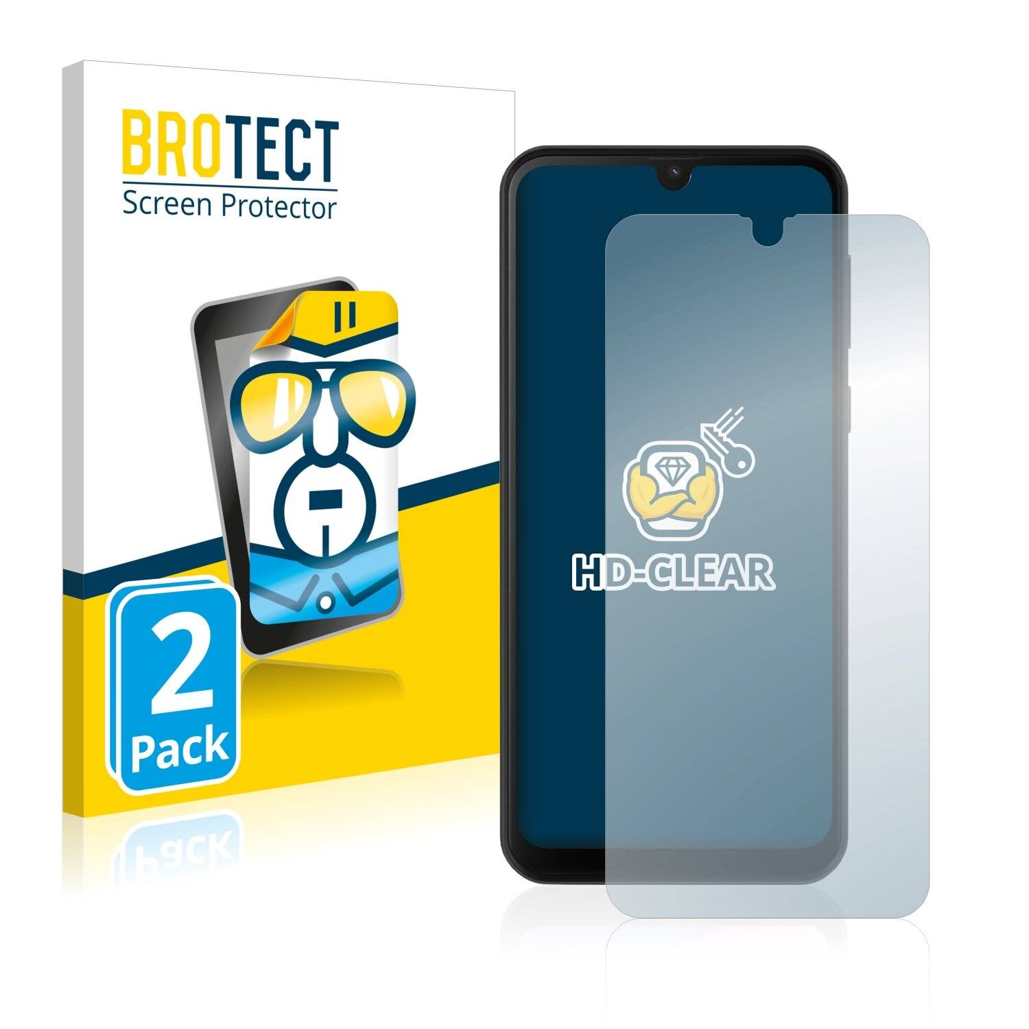 2x BROTECT HD-Clear Displayschutzfolie für Blackview Oscal C20