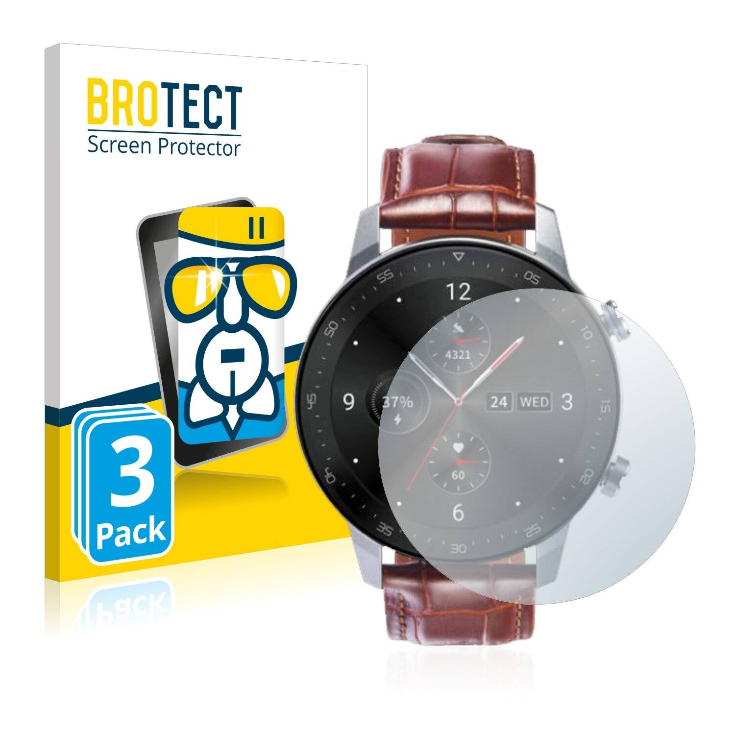 3x BROTECT AirGlass Schutzglas Folie für ZTE Watch