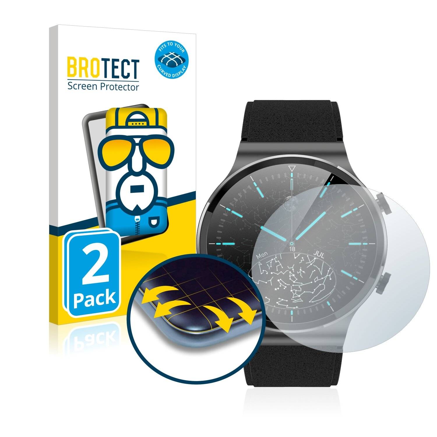 2x BROTECT Flex Full-Cover Displayschutzfolie für Bakeey