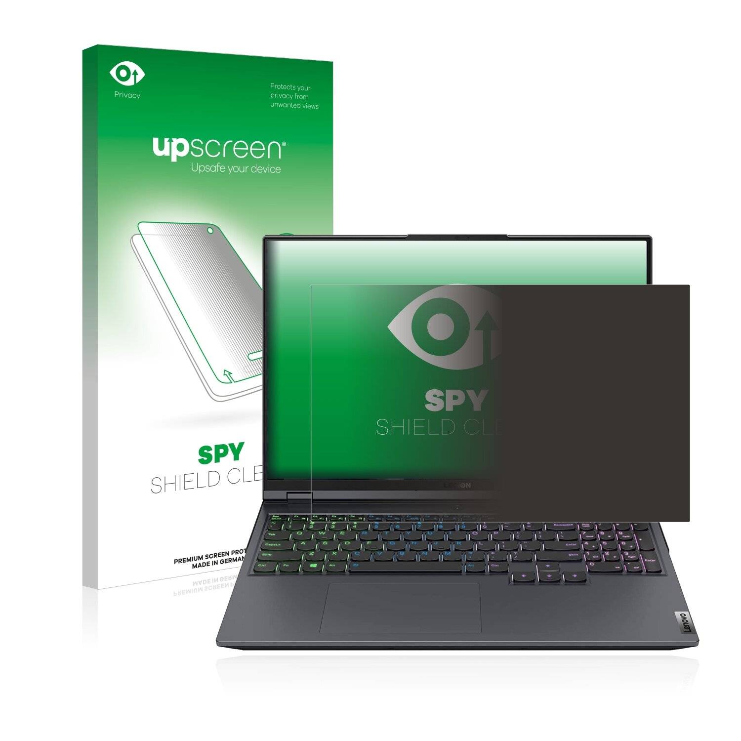 upscreen Spy Shield Clear Premium Blickschutzfolie für Lenovo Legion 5