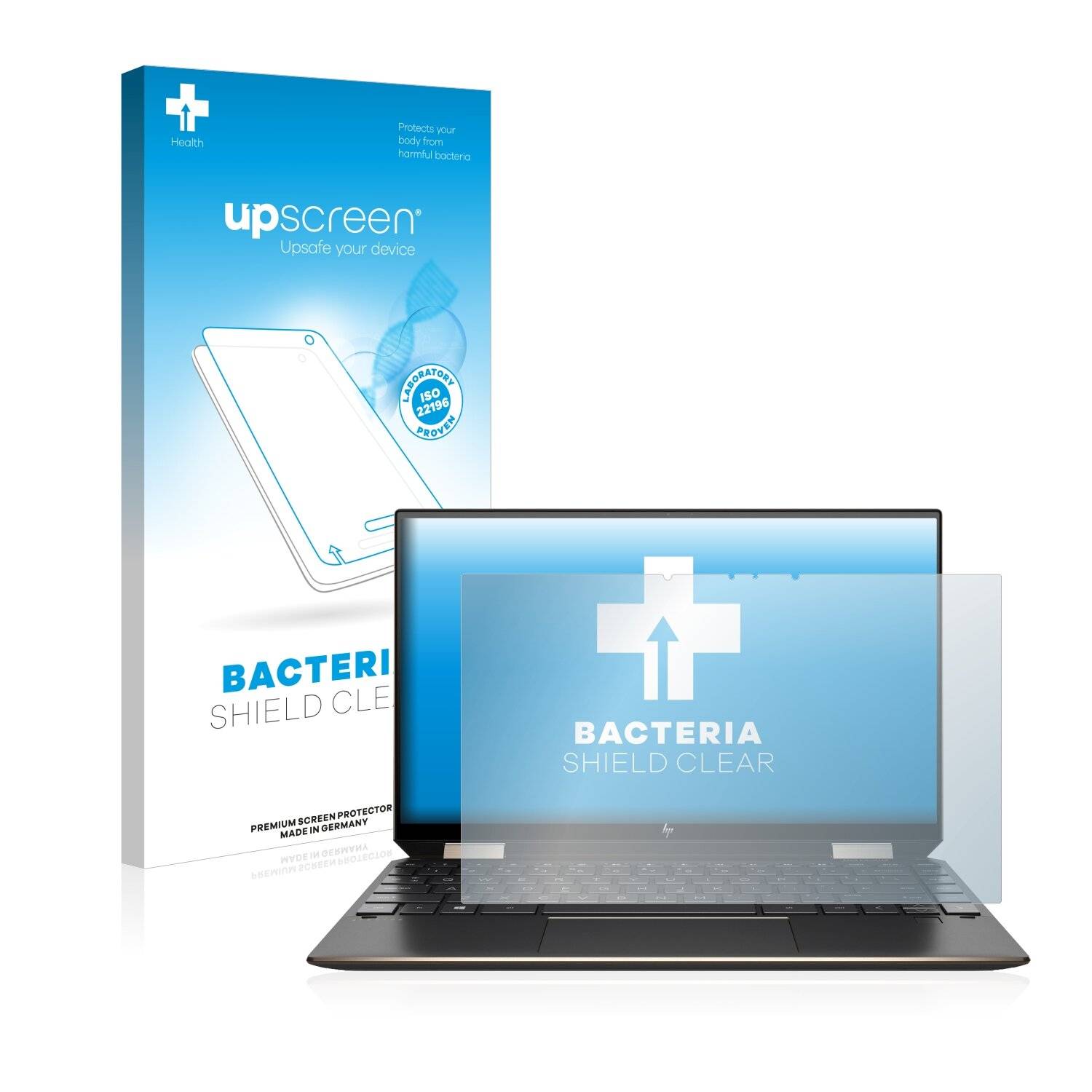 upscreen Bacteria Shield Clear Premium Antibakterielle Displayschutzfolie für HP Spectre