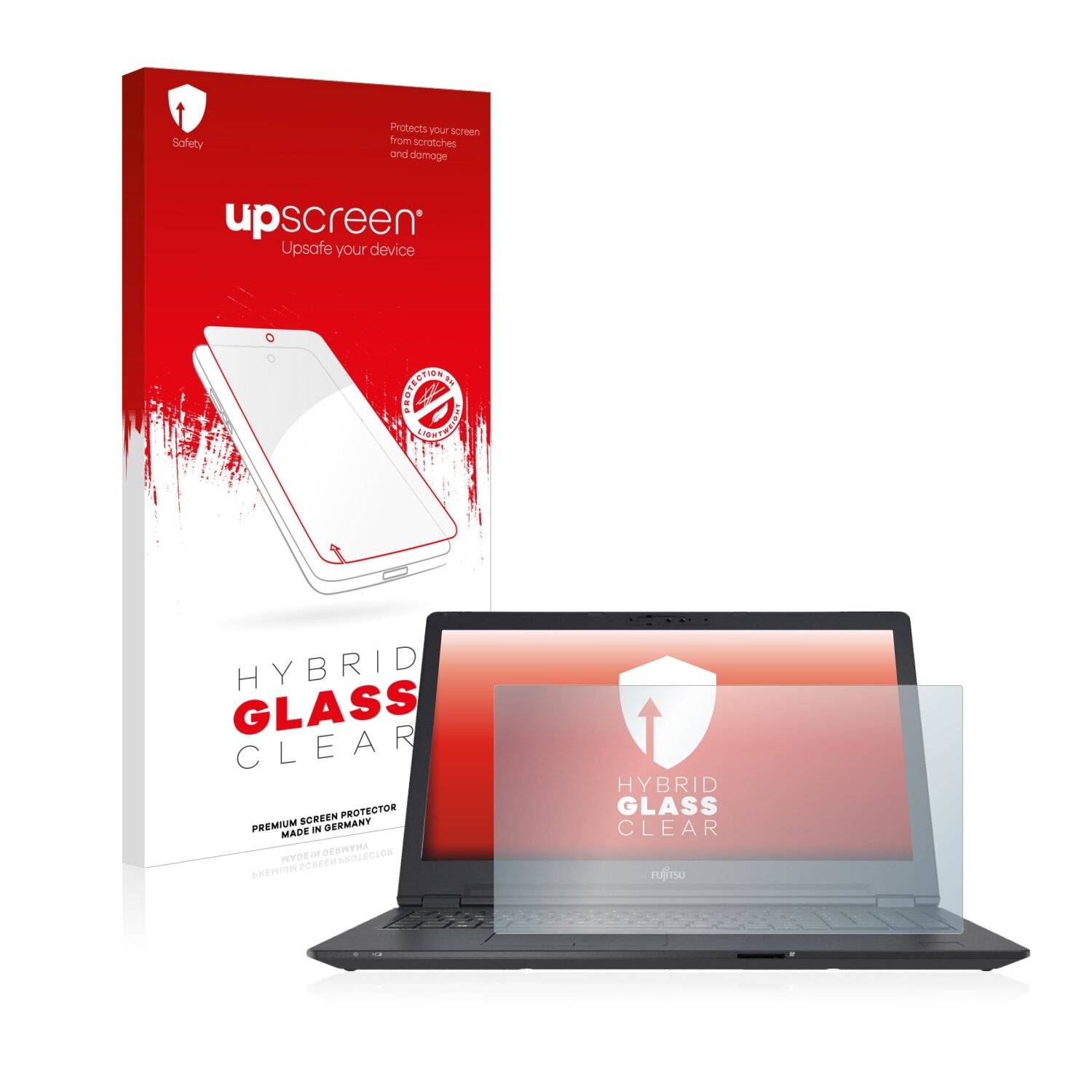 upscreen Hybrid Glass Clear Premium Schutzglas Folie für Fujitsu Lifebook