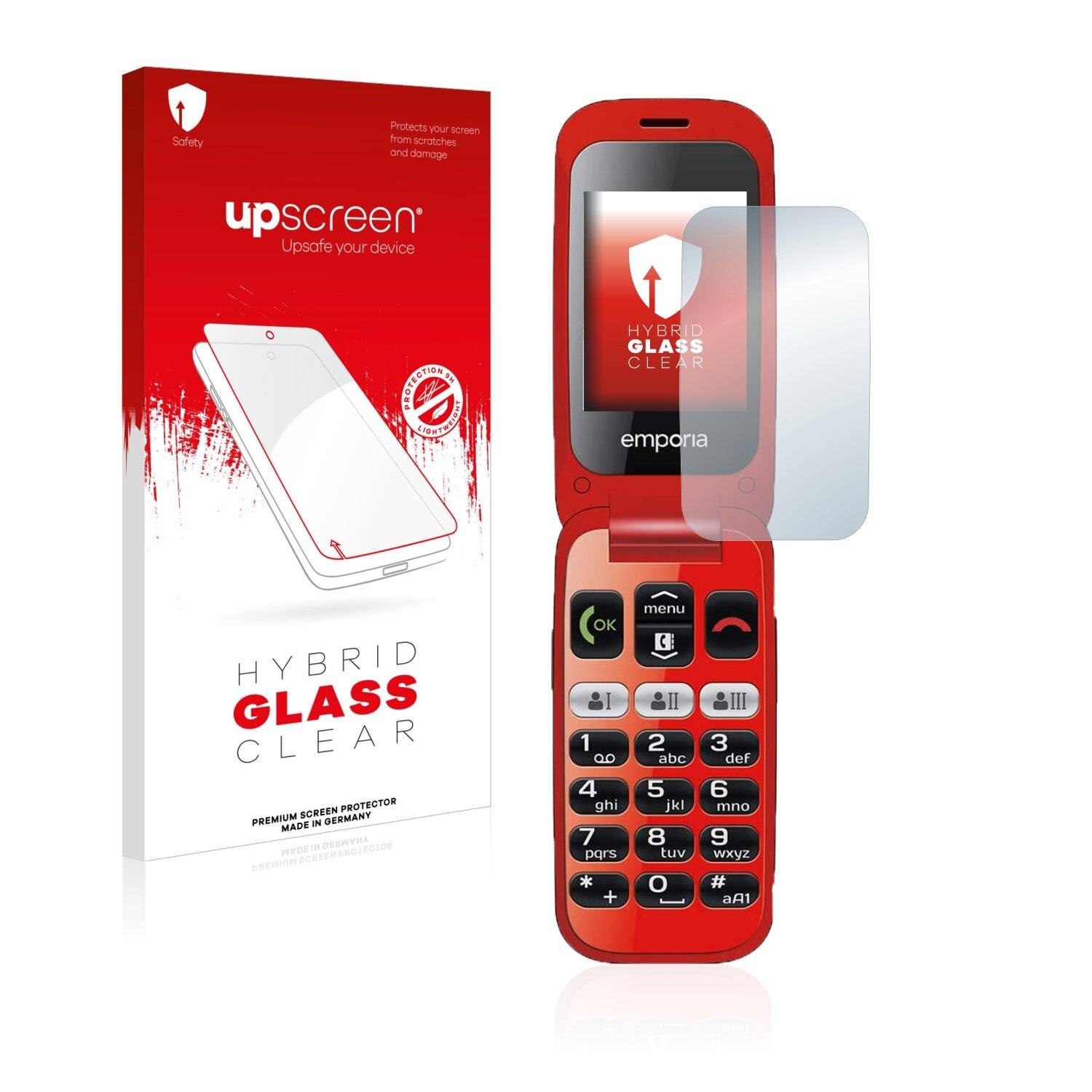 upscreen Hybrid Glass Clear Premium Schutzglas Folie für Emporia