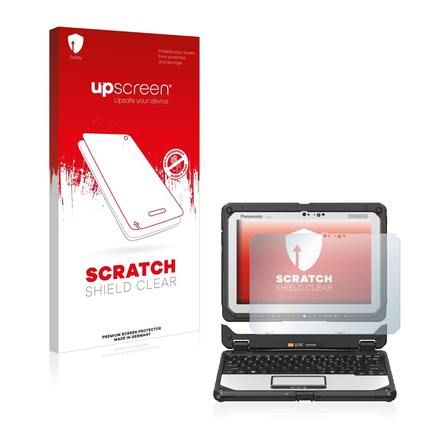 upscreen Scratch Shield Clear Premium Displayschutzfolie für Panasonic Toughbook 20