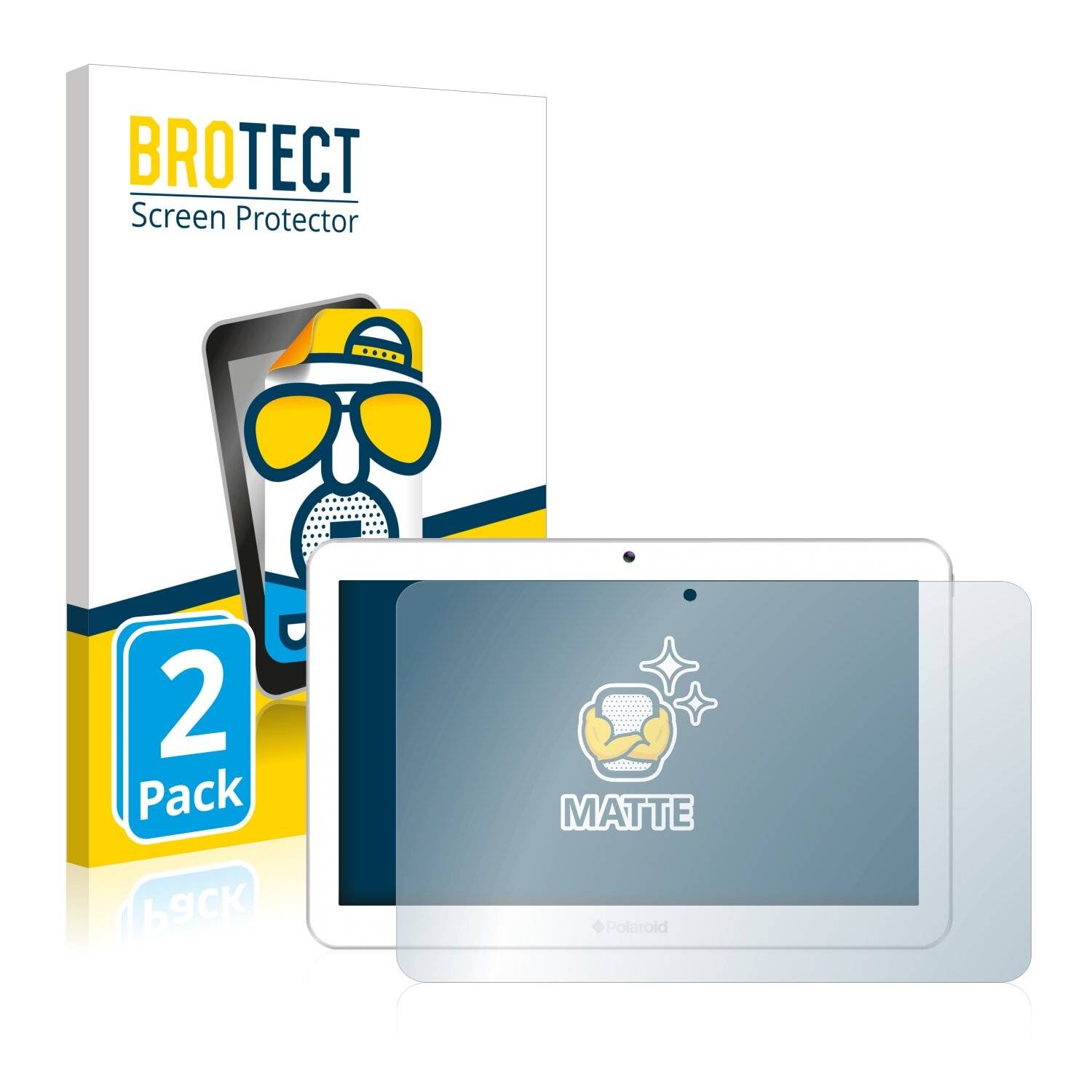 2x BROTECT Matte Displayschutzfolie für Polaroid Mobility 10.1 - Entspiegelt,