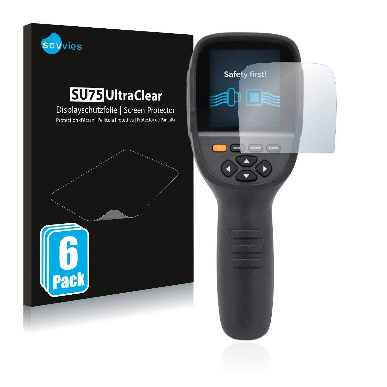 6x Savvies SU75 Displayschutzfolie für Hti HT