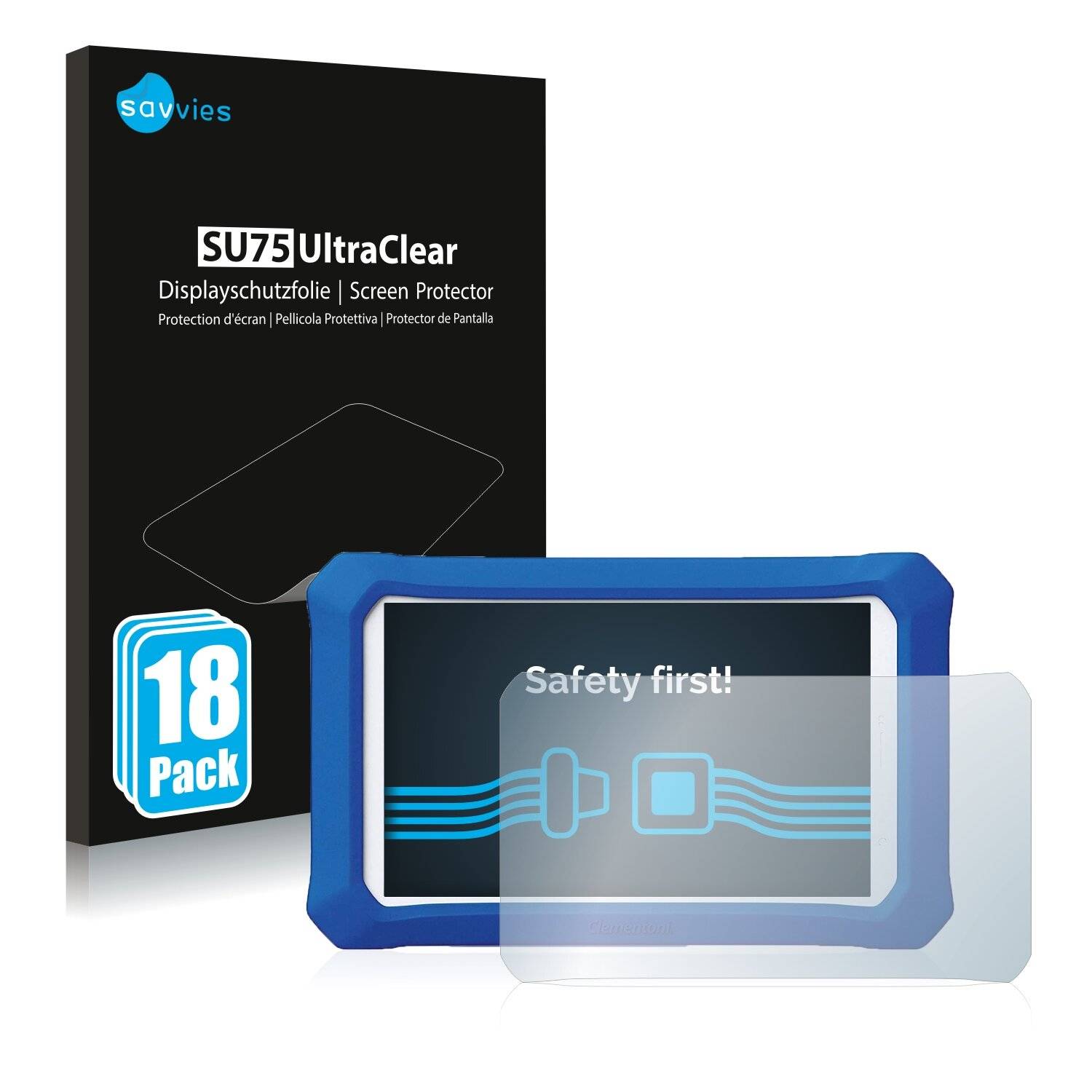 18x Savvies SU75 Displayschutzfolie für Clementoni Clempad X