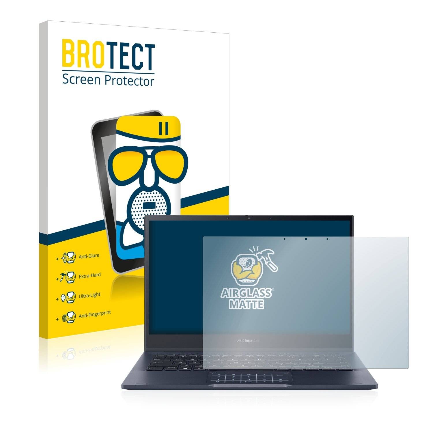 BROTECT AirGlass Matte Schutzglas Folie für Asus ExpertBook B5 Flip