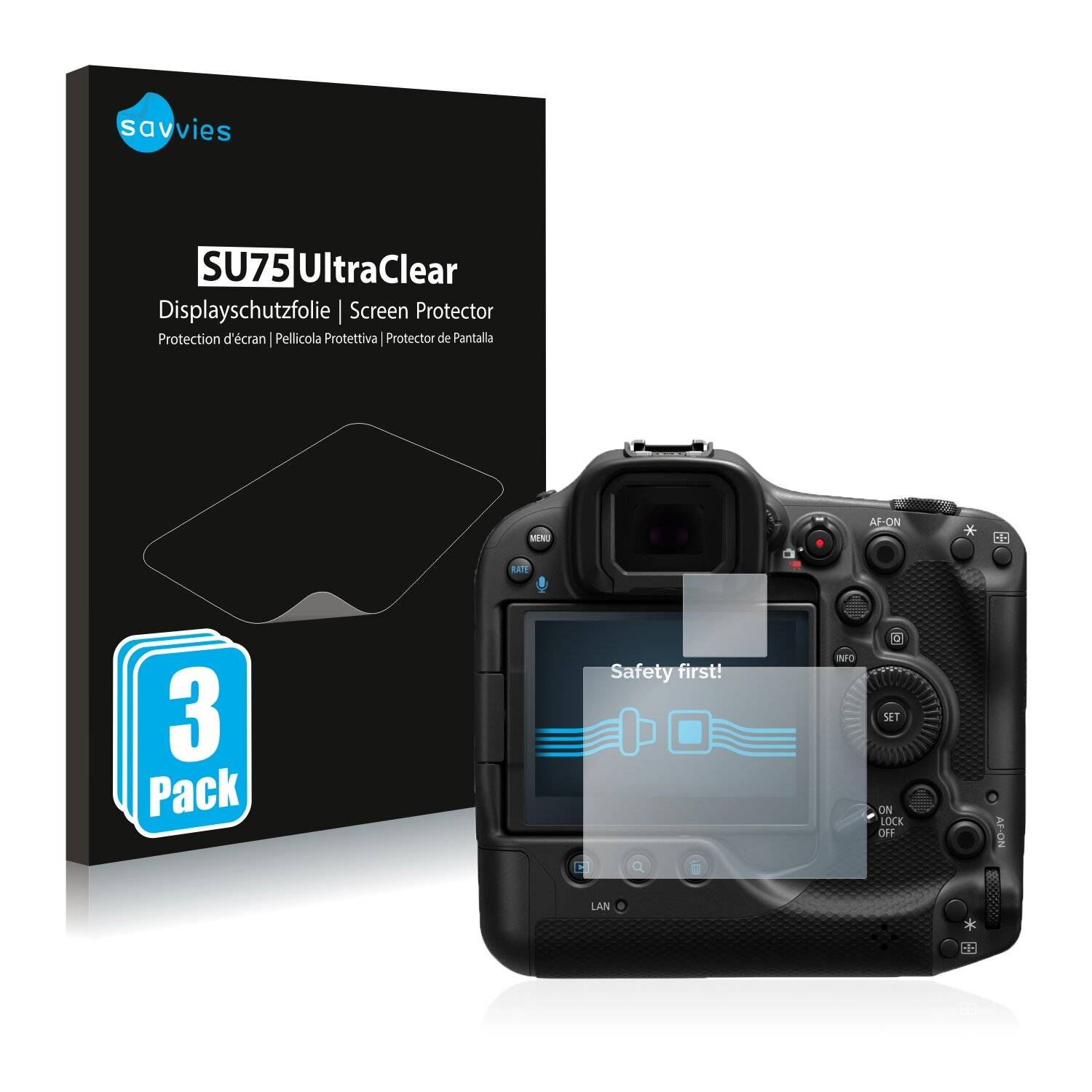 6x Savvies SU75 Displayschutzfolie für Canon EOS
