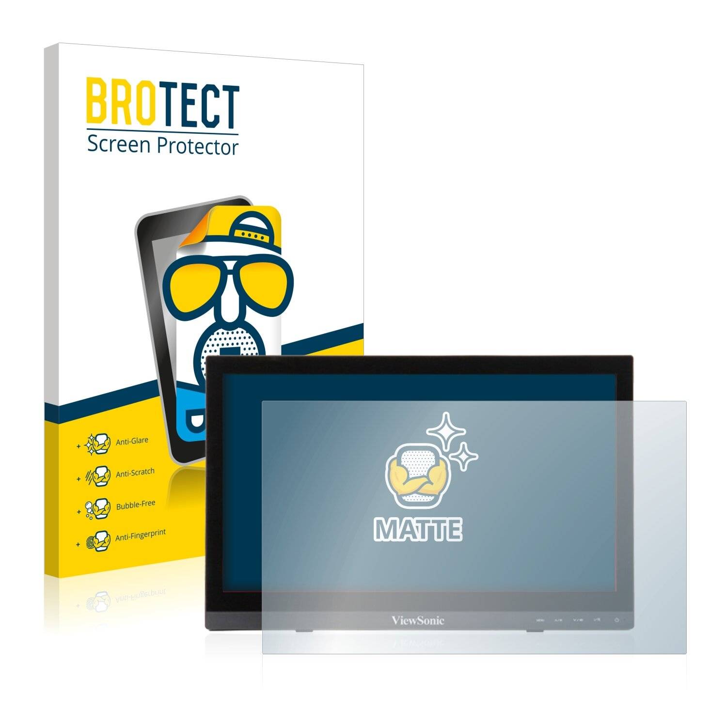 BROTECT Matte Displayschutzfolie für ViewSonic TD1630-3 - Entspiegelt,