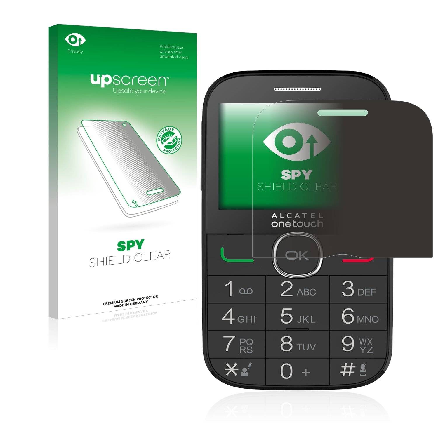 upscreen Spy Shield Clear Premium Blickschutzfolie für Alcatel One Touch