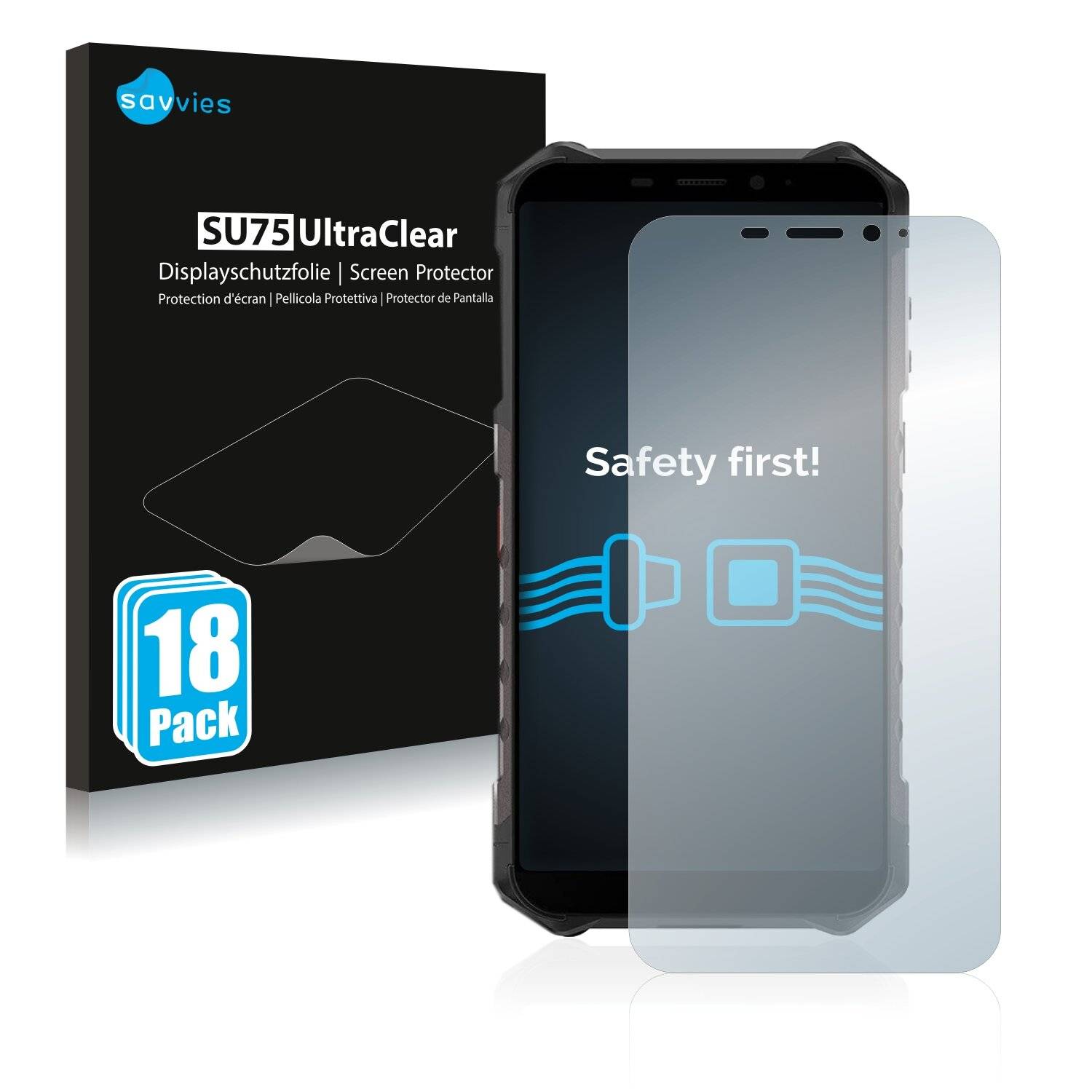 18x Savvies SU75 Displayschutzfolie für Ulefone Armor X9