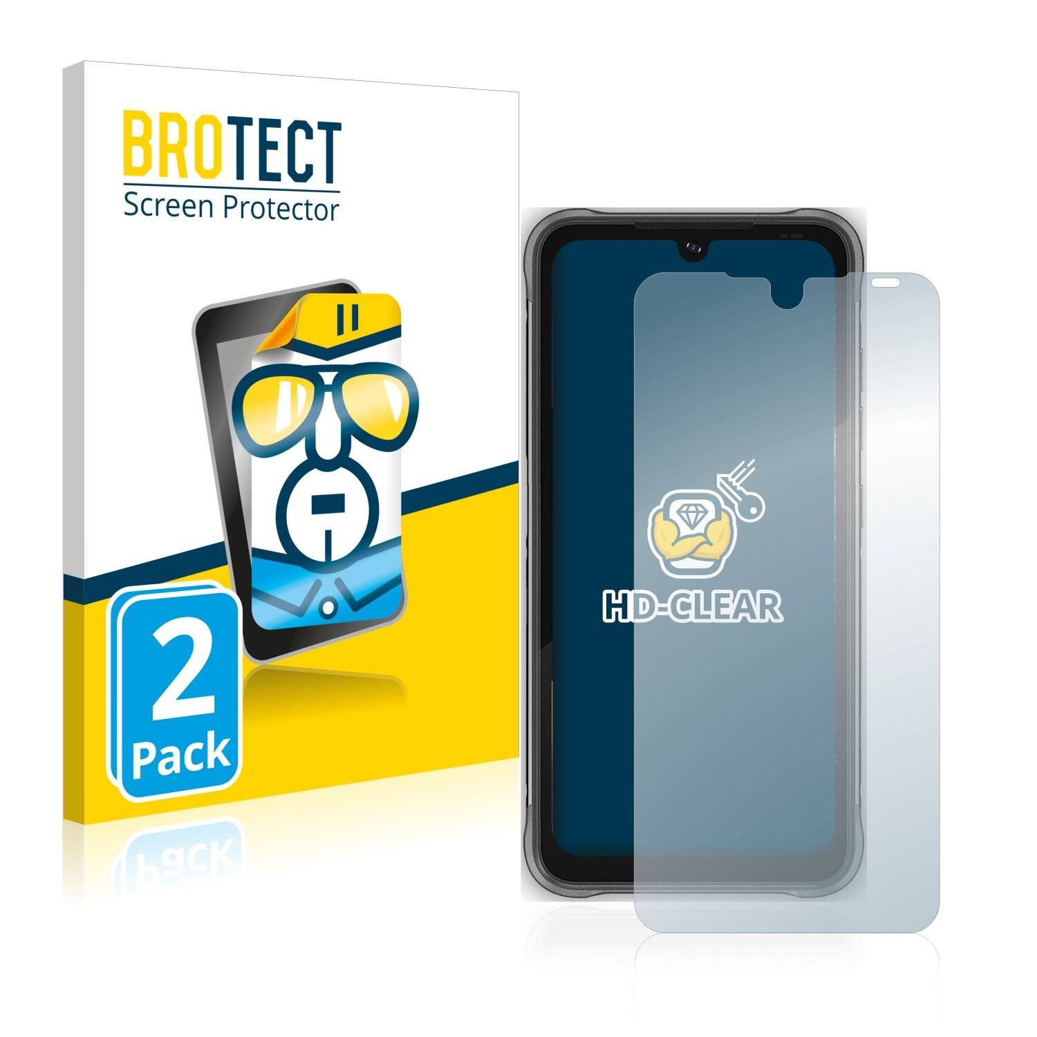 2x BROTECT HD-Clear Displayschutzfolie für Umidigi Bison