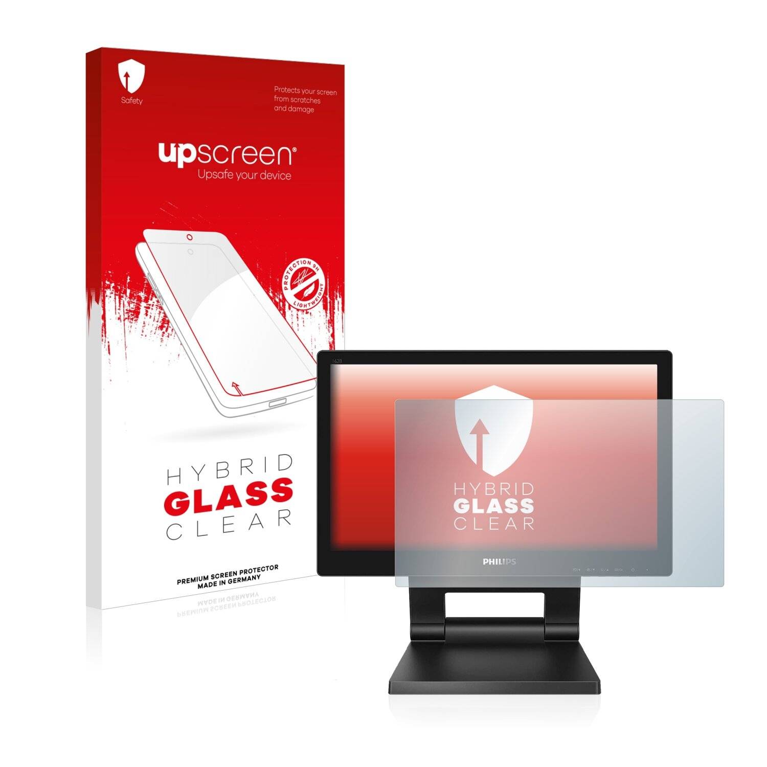 upscreen Hybrid Glass Clear Premium Schutzglas Folie für Philips