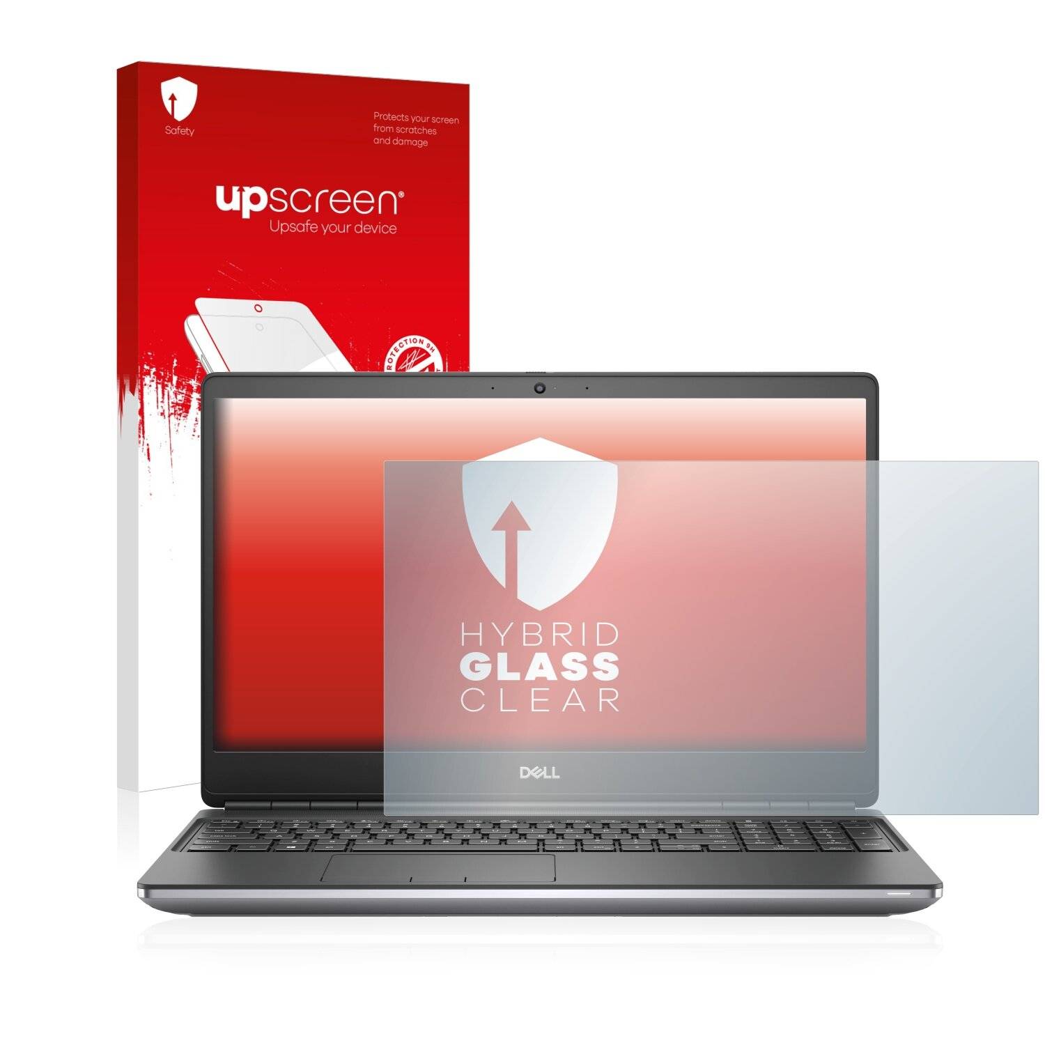 upscreen Hybrid Glass Clear Premium Schutzglas Folie für Dell Mobile Precision