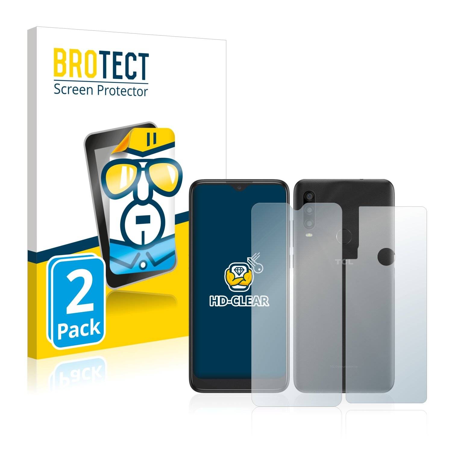 2x BROTECT HD-Clear Displayschutzfolie für TCL L10 Pro (Vorder +