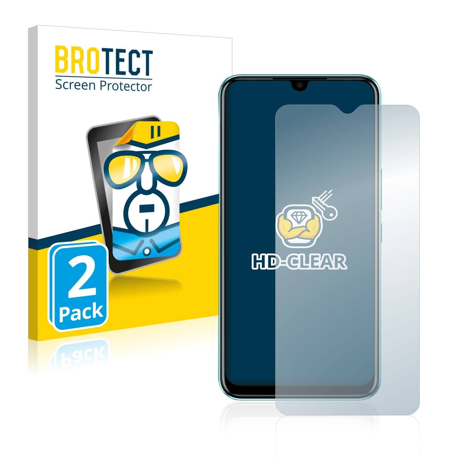 2x BROTECT HD-Clear Displayschutzfolie für Tecno Spark