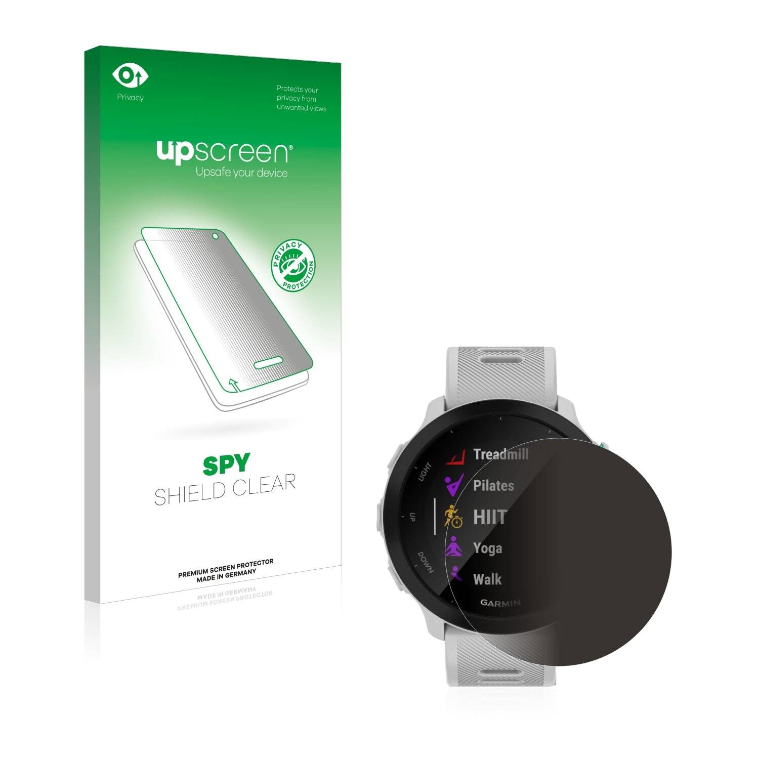 upscreen Spy Shield Clear Premium Blickschutzfolie für Garmin Forerunner