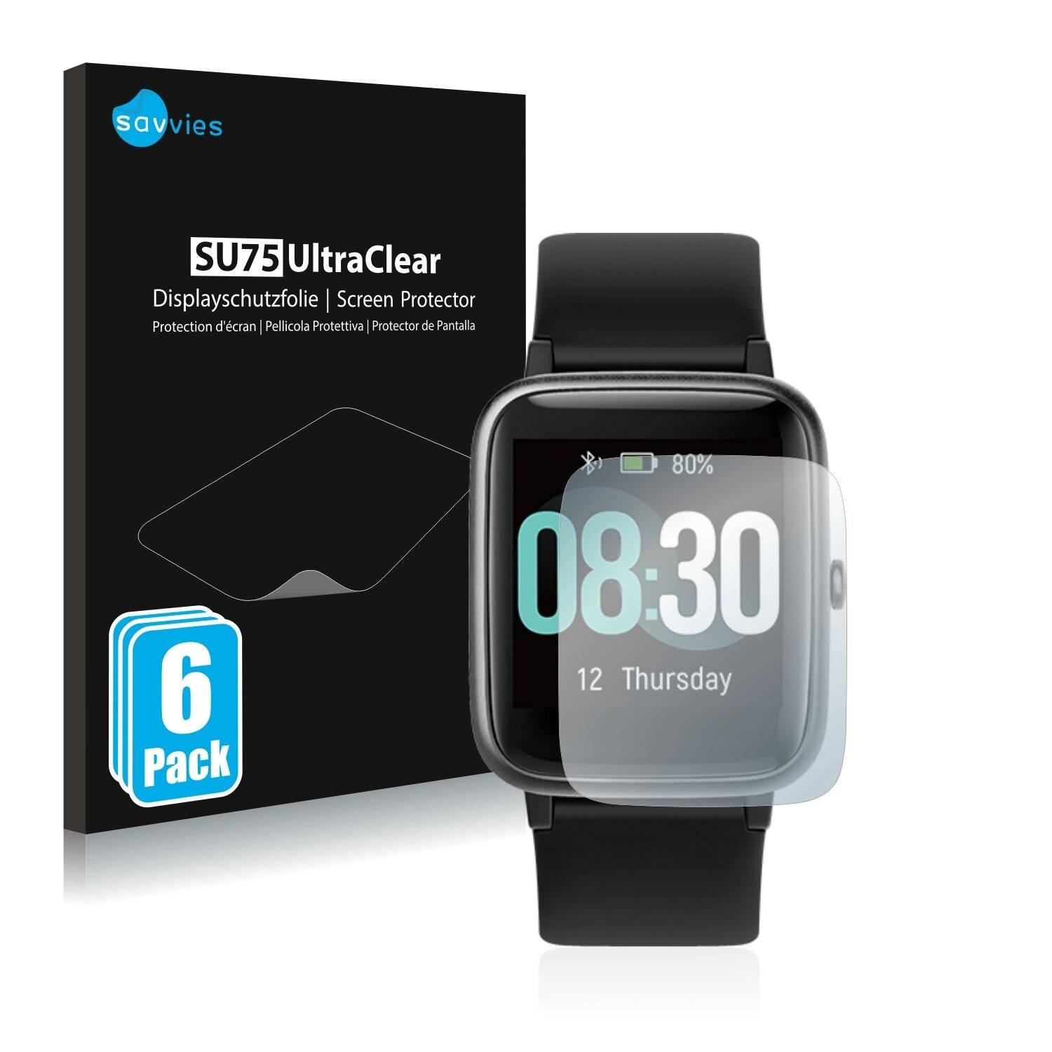 6x Savvies SU75 Displayschutzfolie für Putare