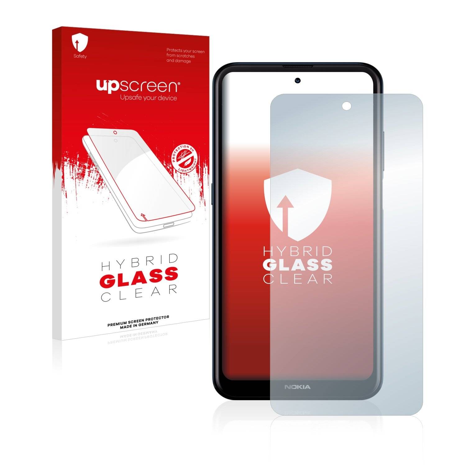upscreen Hybrid Glass Clear Premium Schutzglas Folie für Nokia