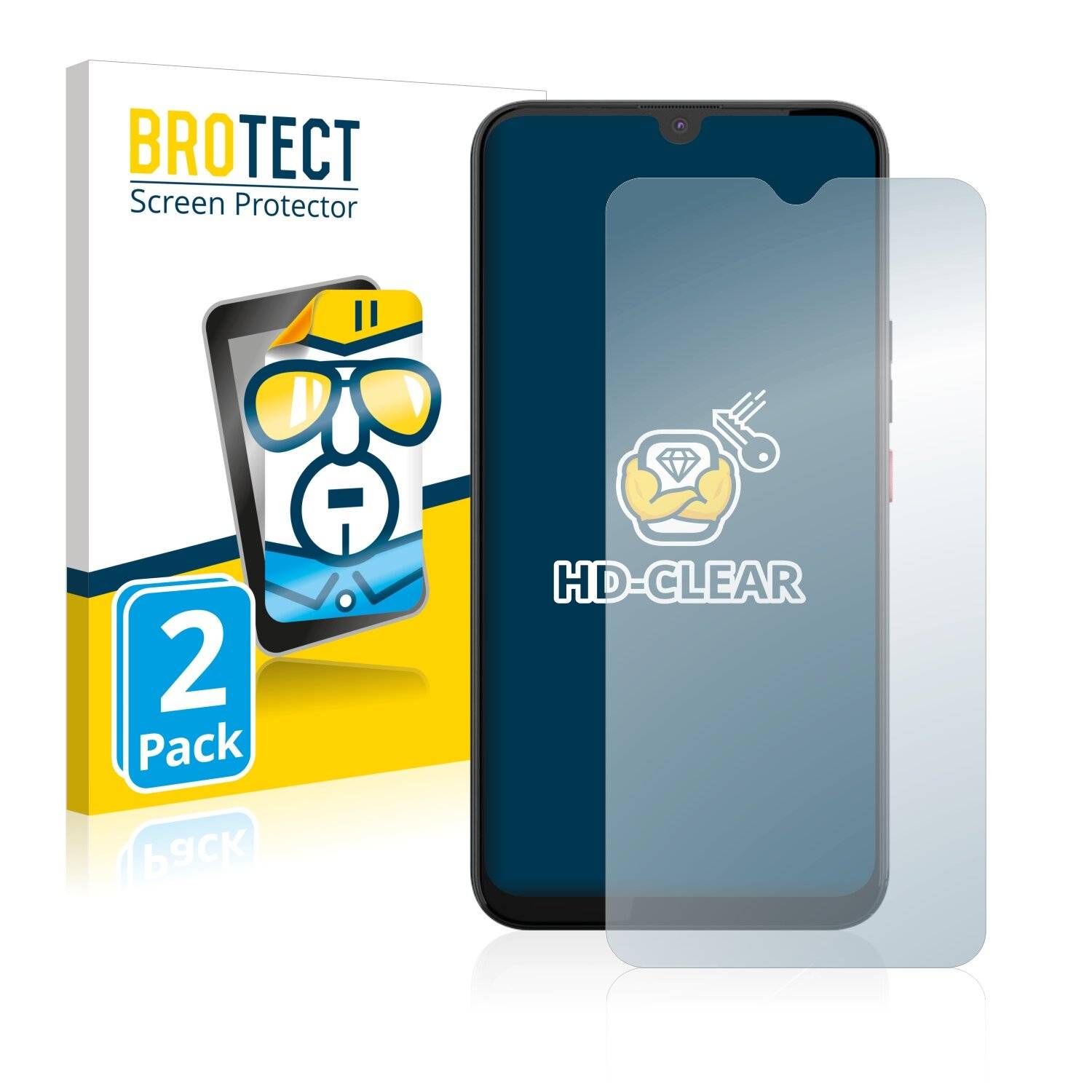 2x BROTECT HD-Clear Displayschutzfolie für Gigaset