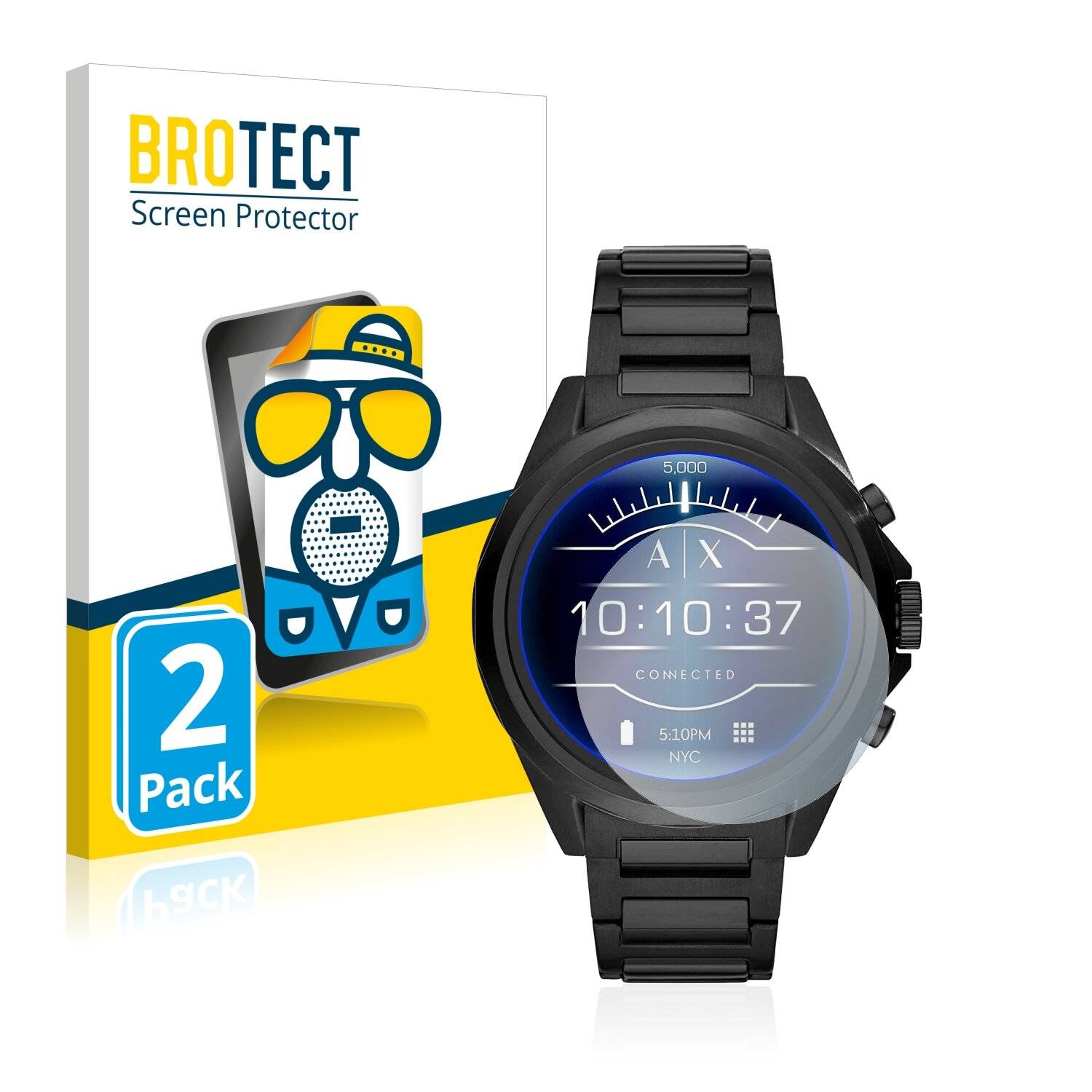 2x BROTECT Matte Displayschutzfolie für Emporio Armani Connected Exchange AXT2002 -