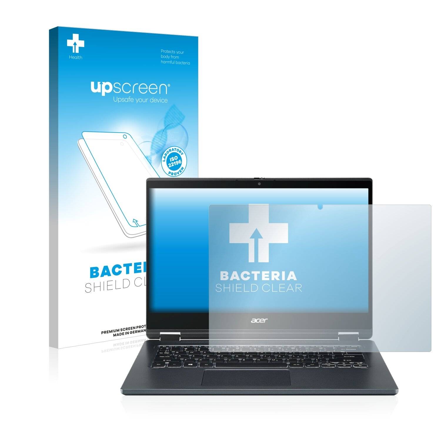 upscreen Bacteria Shield Clear Premium Antibakterielle Displayschutzfolie für Acer
