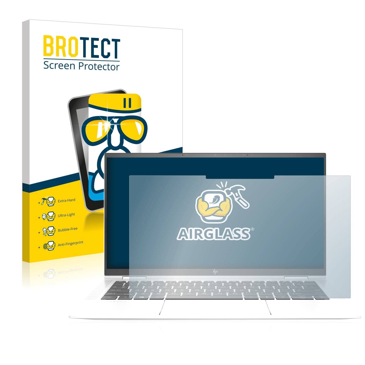 BROTECT AirGlass Schutzglas Folie für HP EliteBook x360 1030