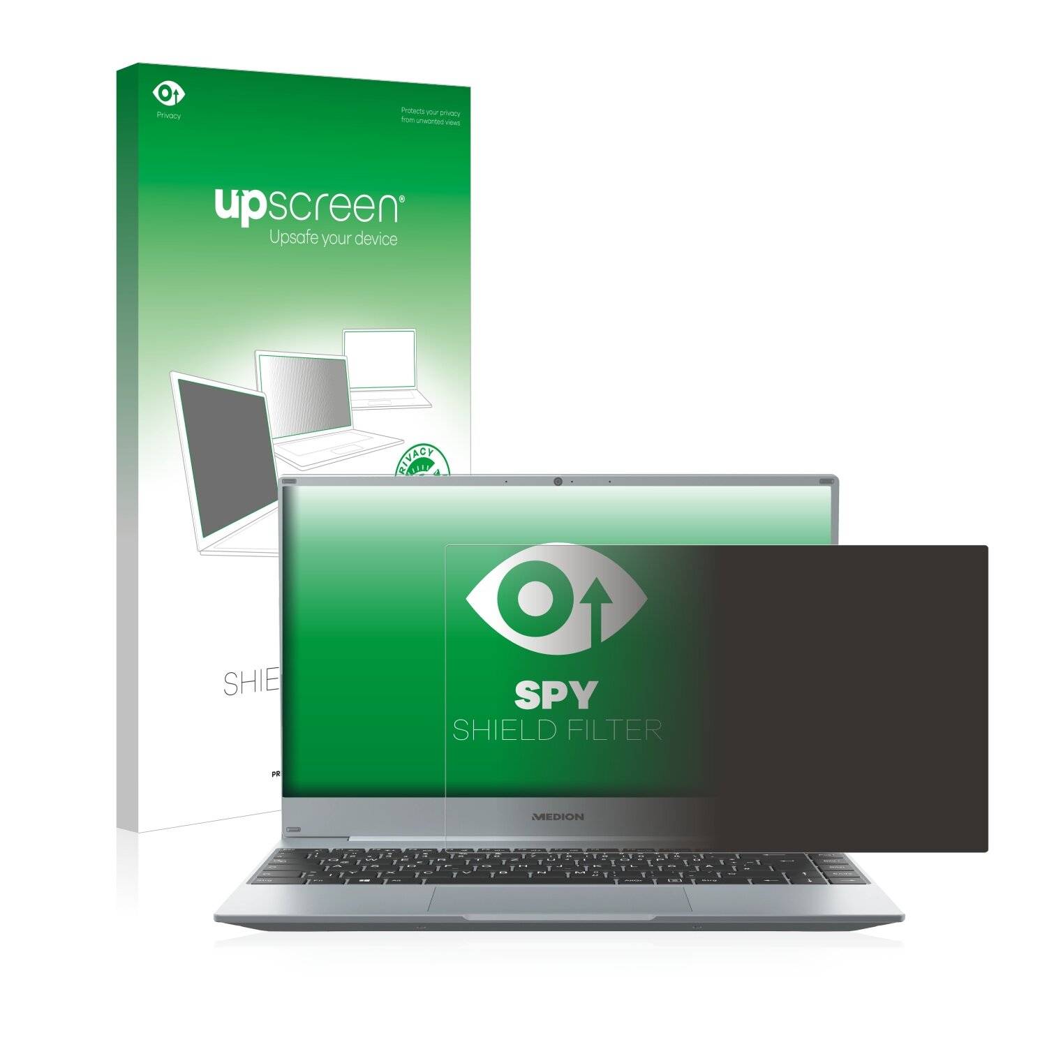 upscreen Spy Shield Filter Premium Blickschutzfilter für Medion Akoya