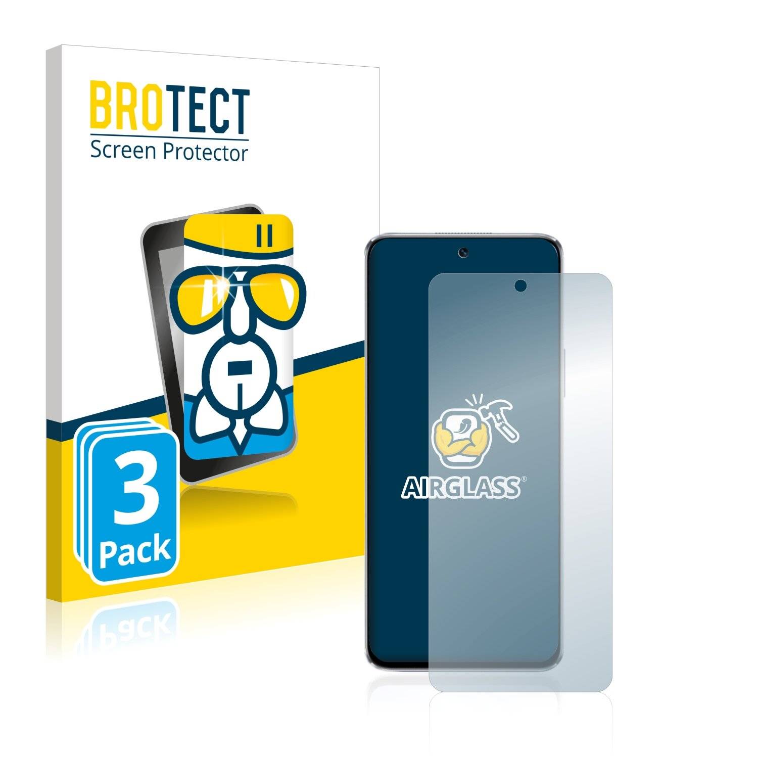 3x BROTECT AirGlass Schutzglas Folie für Huawei Nova 8 SE Vitality