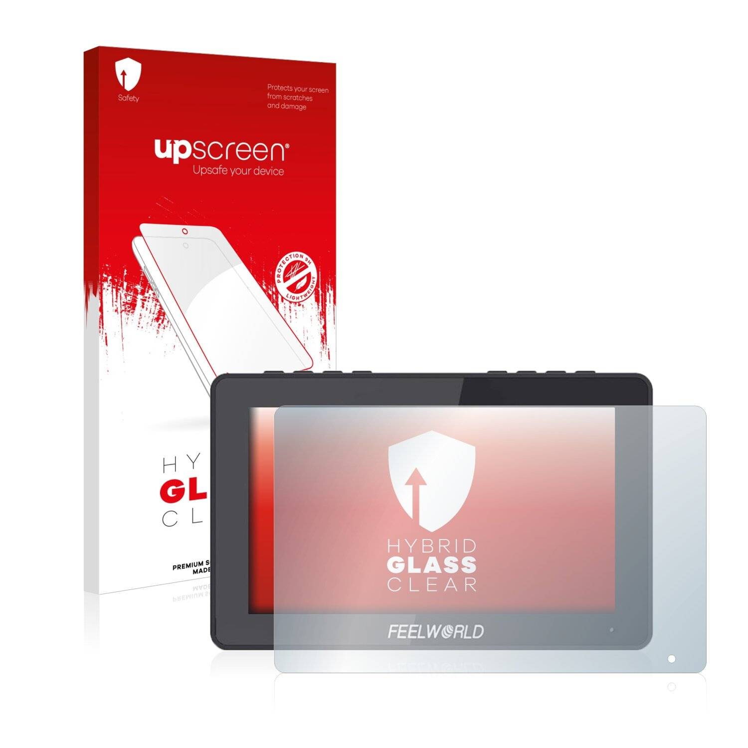 upscreen Hybrid Glass Clear Premium Schutzglas Folie für Feelworld F5 PRO V2