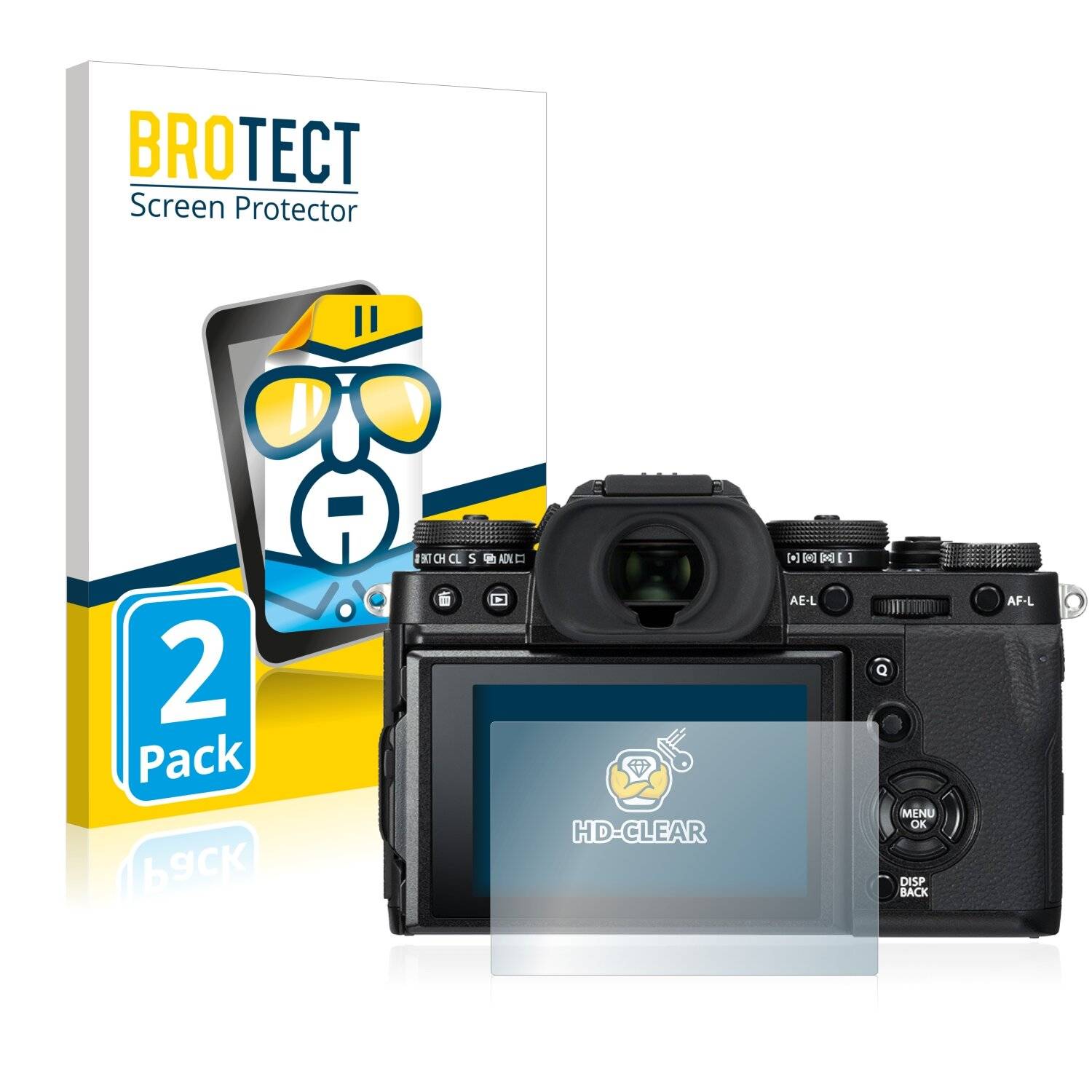2x BROTECT HD-Clear Displayschutzfolie für Fujifilm X-T3