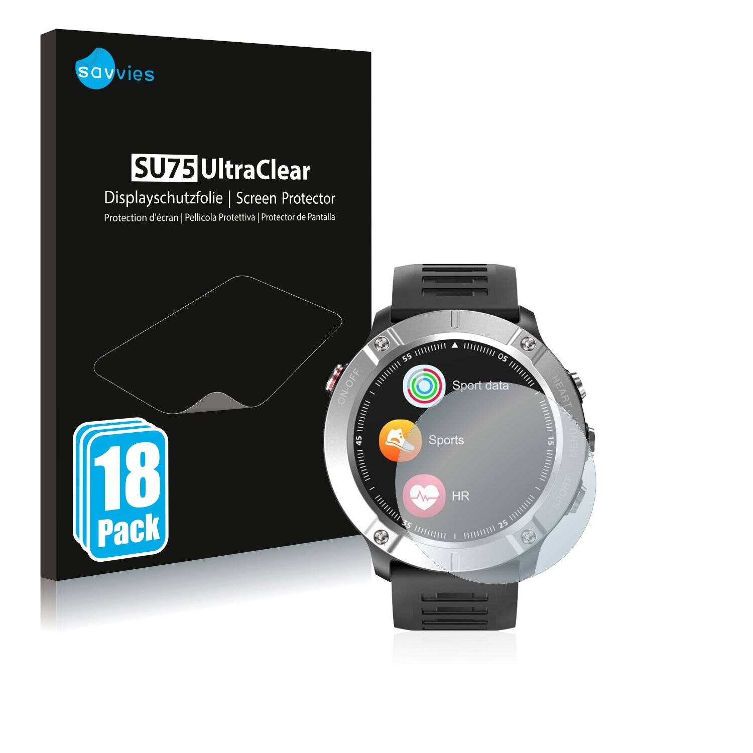 18x Savvies SU75 Displayschutzfolie für CatShin