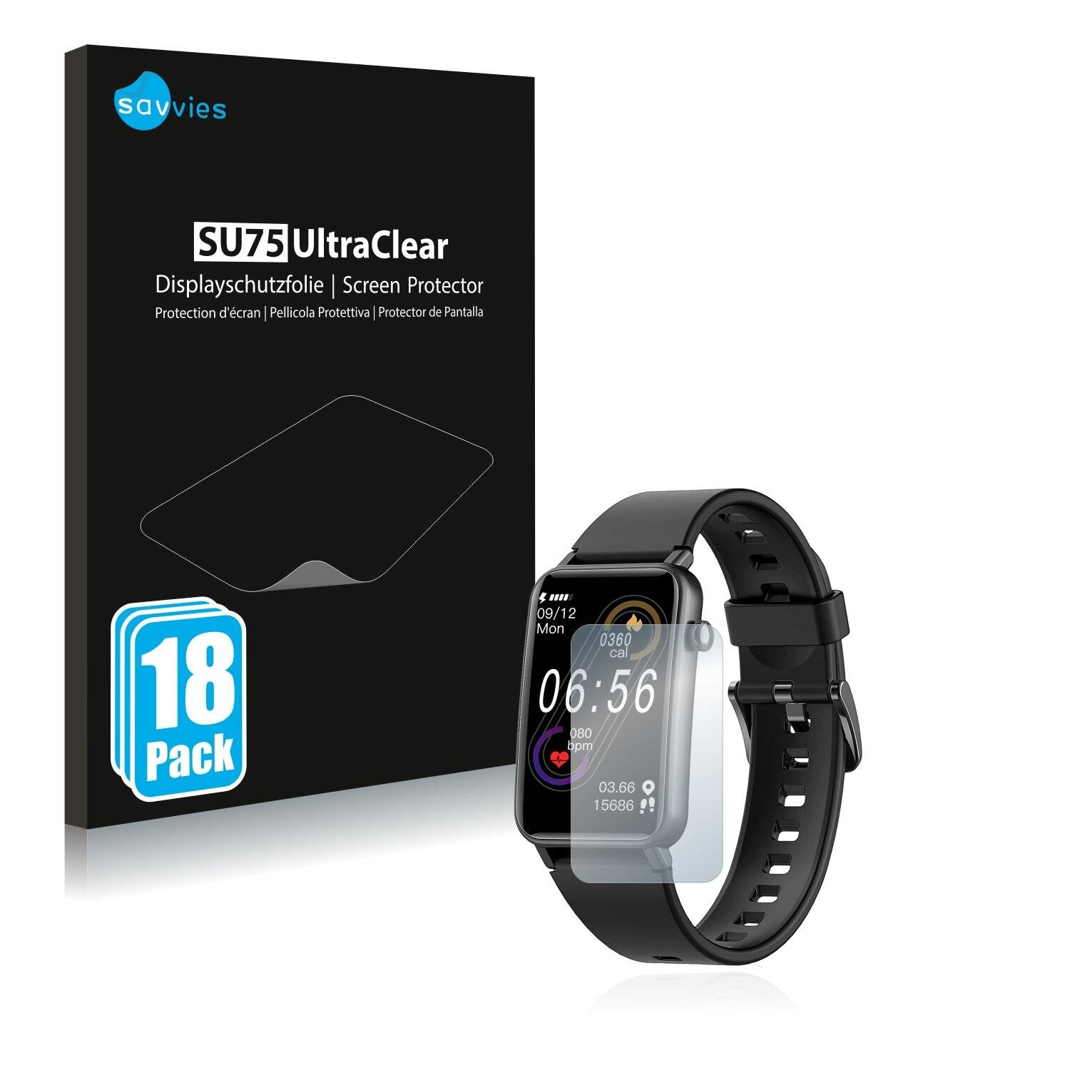 18x Savvies SU75 Displayschutzfolie für CatShin