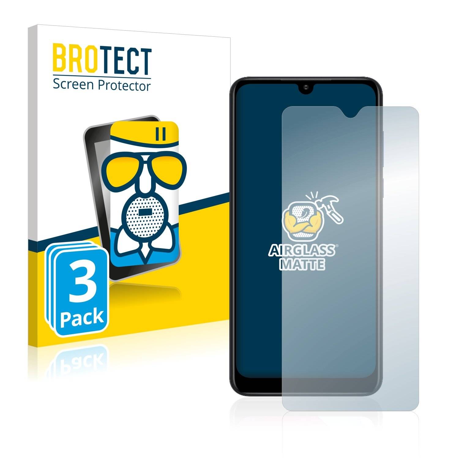 3x BROTECT AirGlass Matte Schutzglas Folie für Motorola Moto G