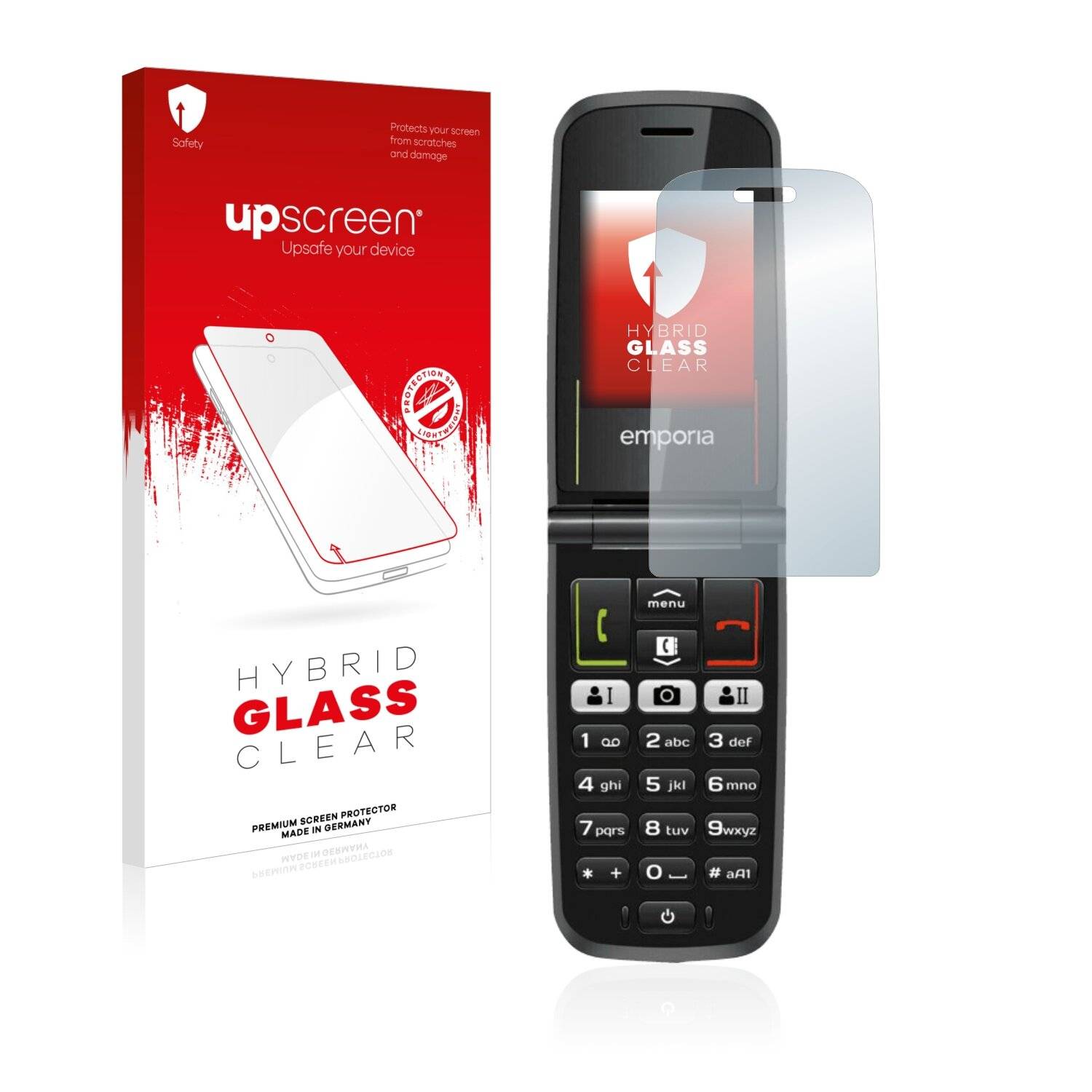 upscreen Hybrid Glass Clear Premium Schutzglas Folie für Emporia
