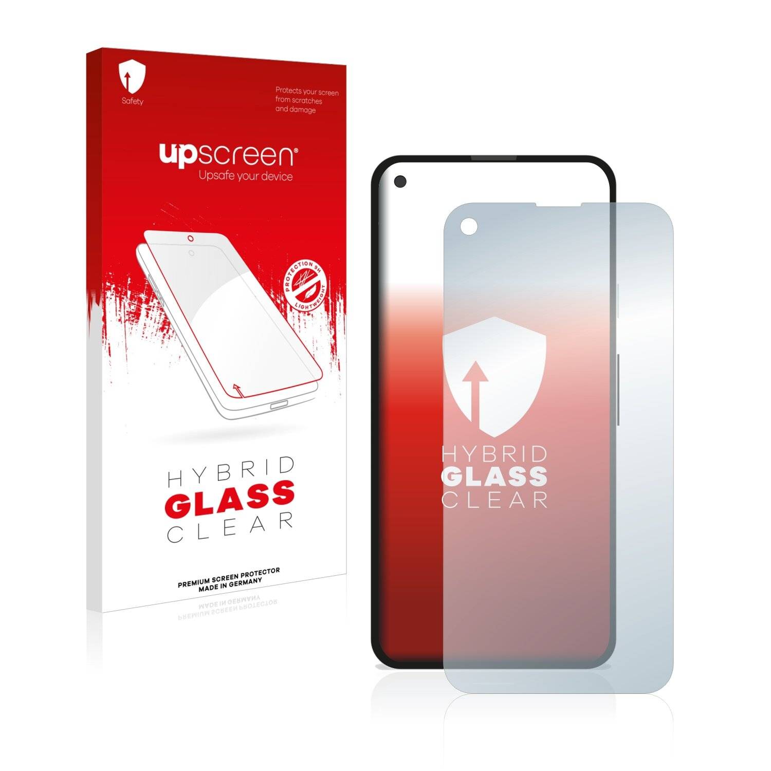 upscreen Hybrid Glass Clear Premium Schutzglas Folie für Nitrokey NitroPhone