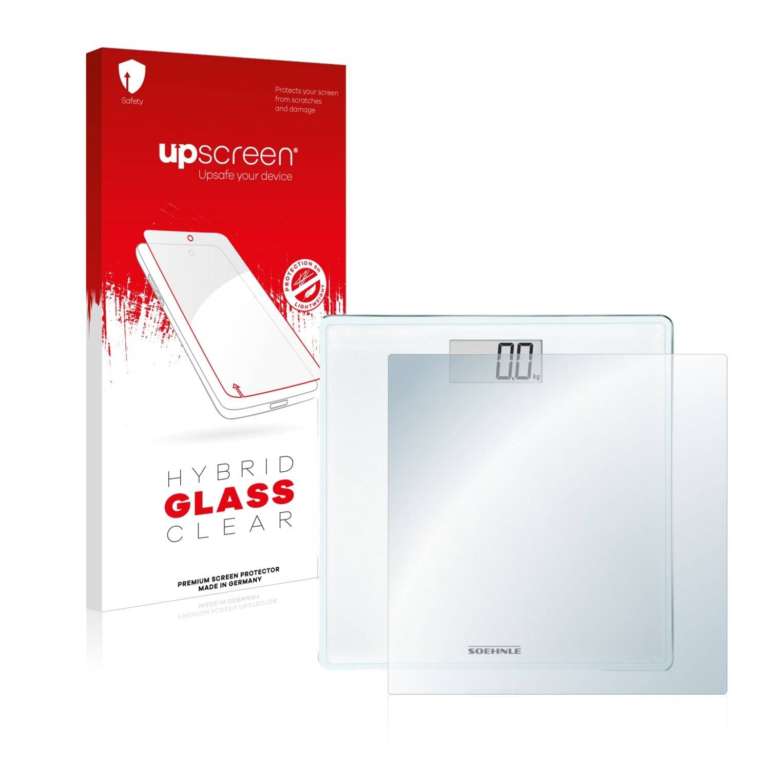 upscreen Hybrid Glass Clear Premium Schutzglas Folie für Soehnle Style Sense Compact