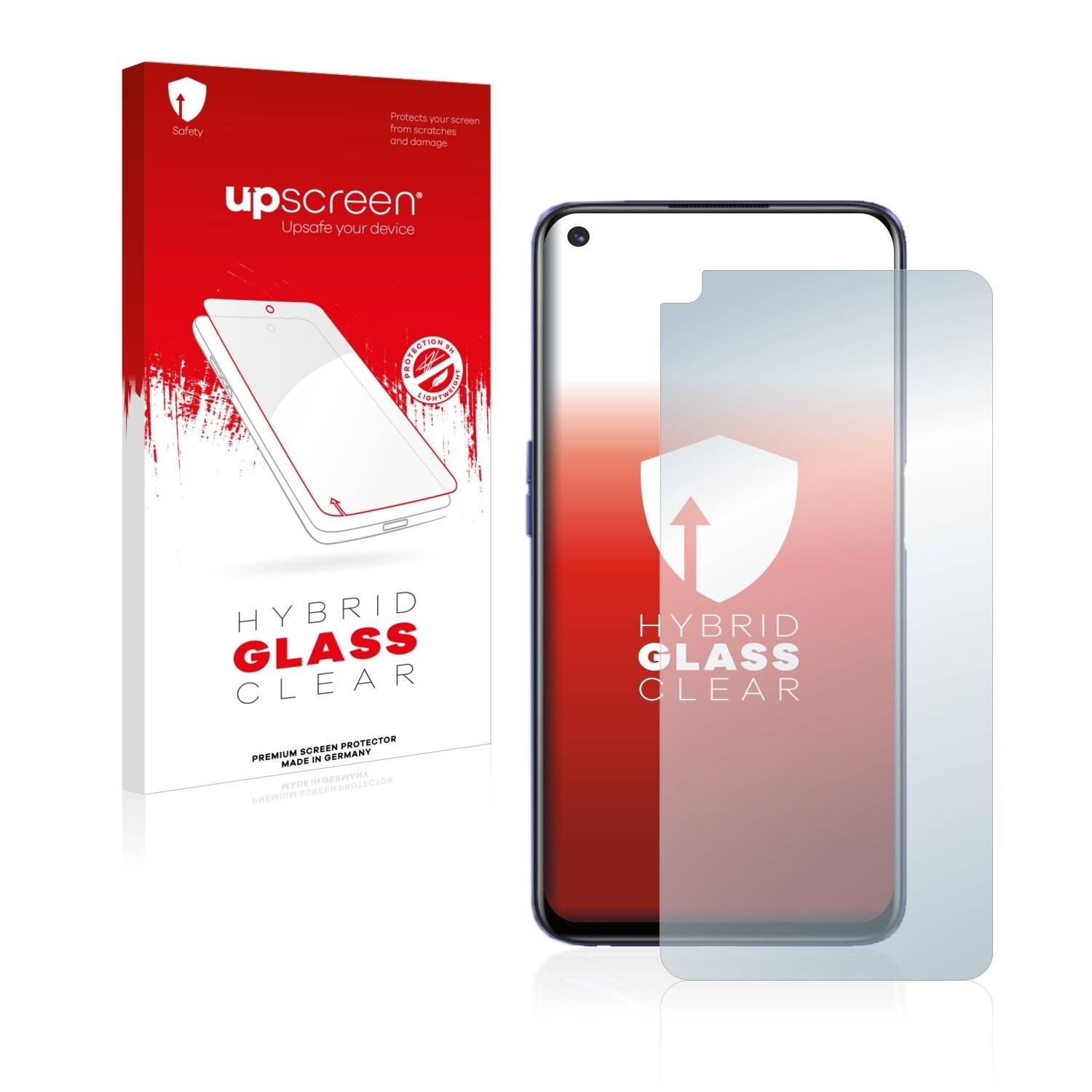 upscreen Hybrid Glass Clear Premium Schutzglas Folie für Realme