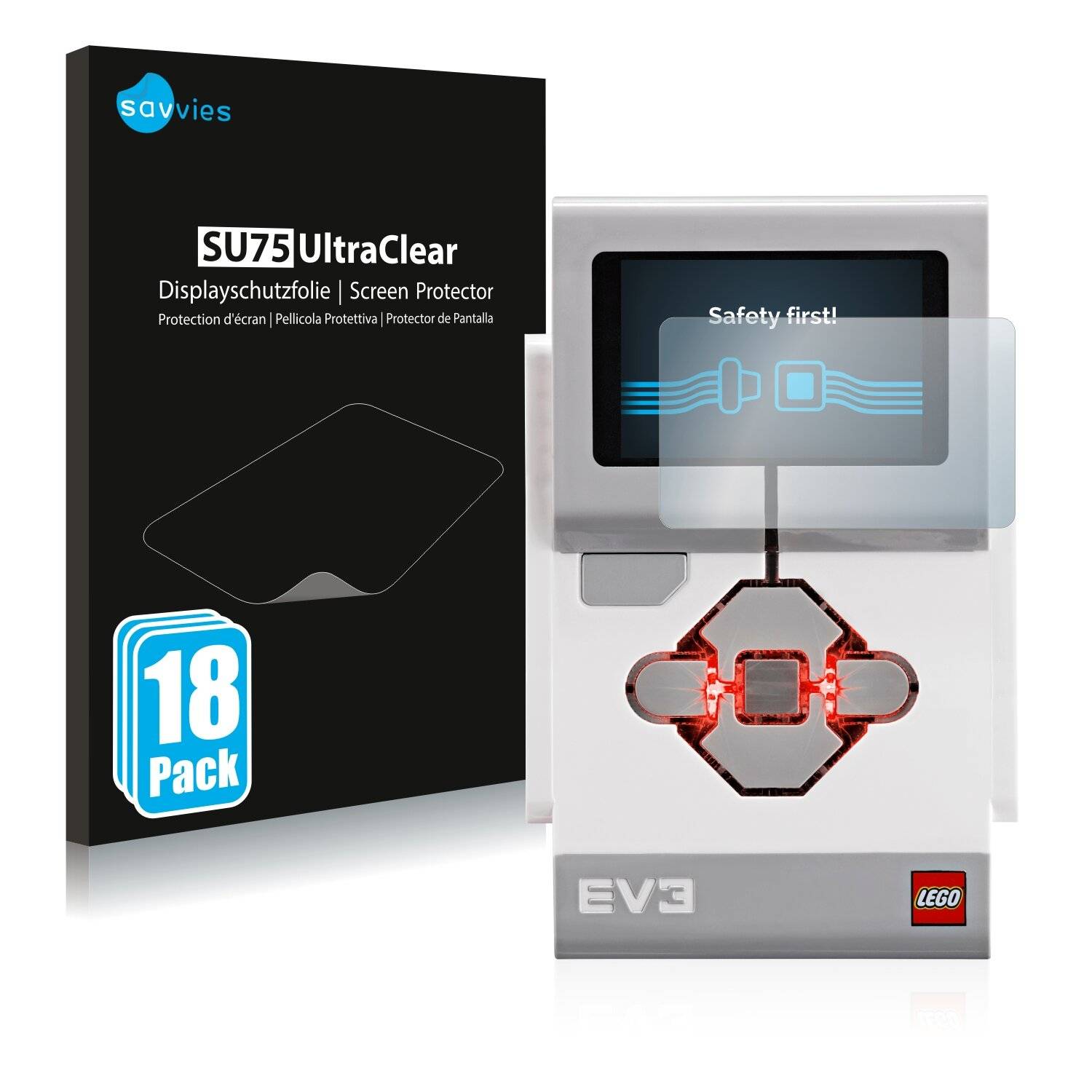 18x Savvies SU75 Displayschutzfolie für Lego Mindstorms EV3 Intelligenter