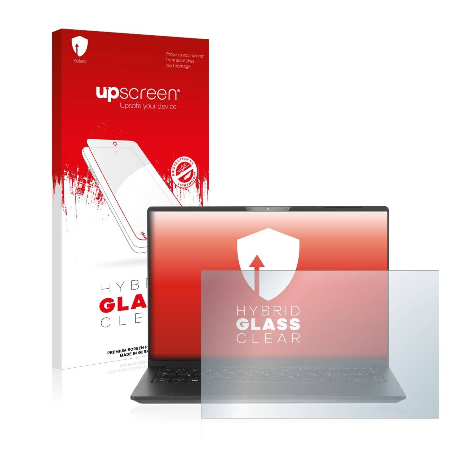 upscreen Hybrid Glass Clear Premium Schutzglas Folie für Tuxedo InfinityBook Pro