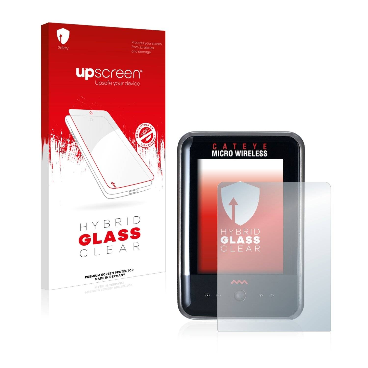 upscreen Hybrid Glass Clear Premium Schutzglas Folie für Cateye Micro