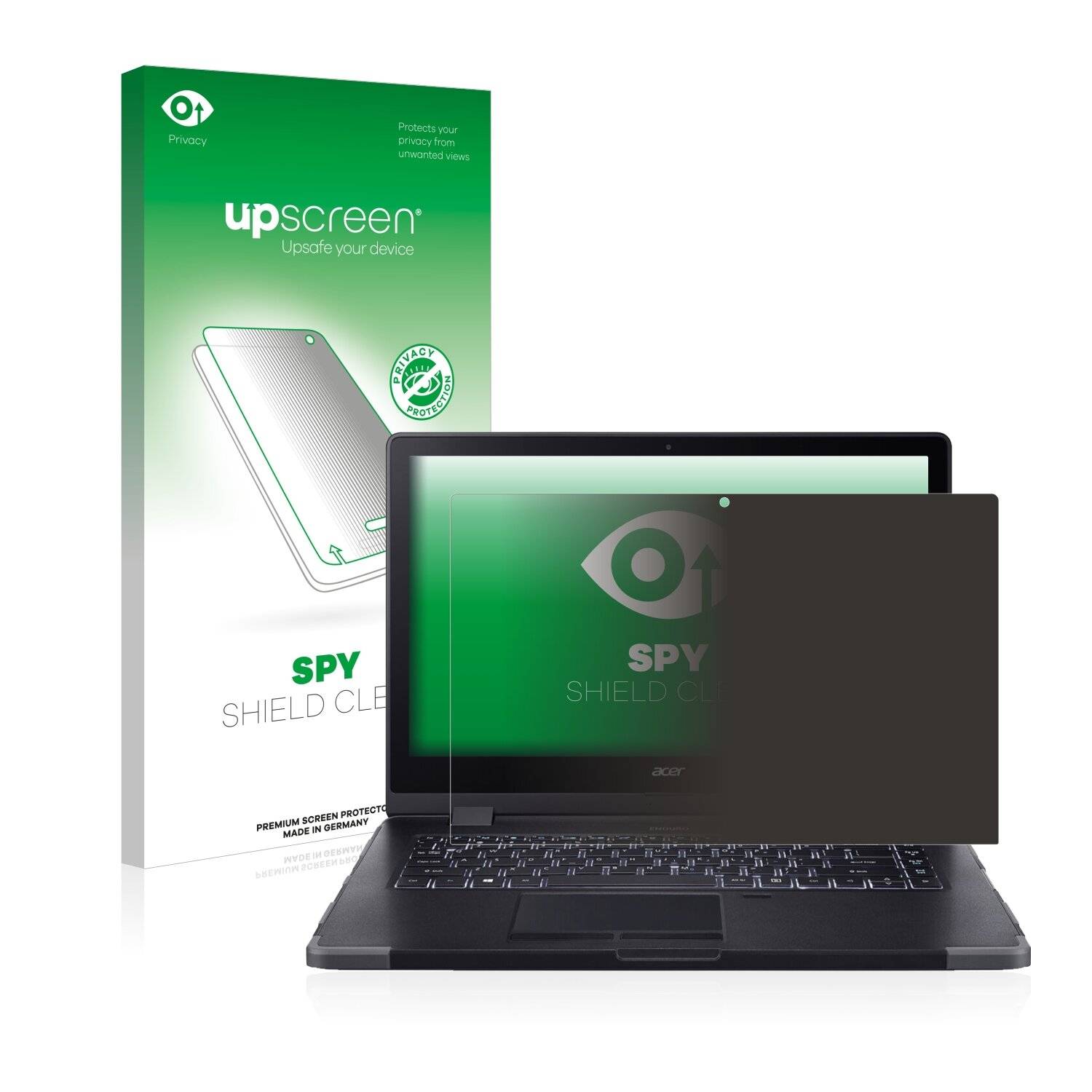 upscreen Spy Shield Clear Premium Blickschutzfolie für Acer Enduro Urban