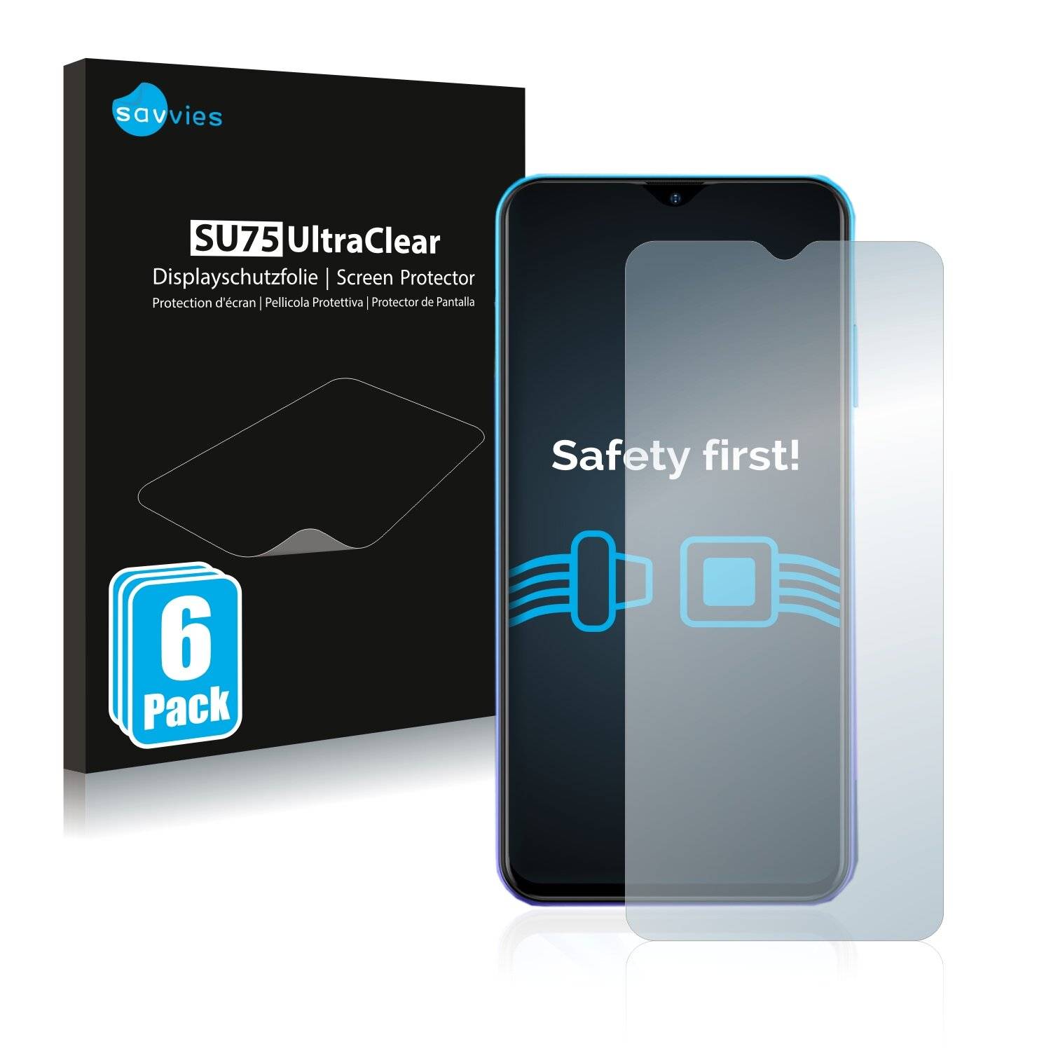 6x Savvies SU75 Displayschutzfolie für Ulefone Note