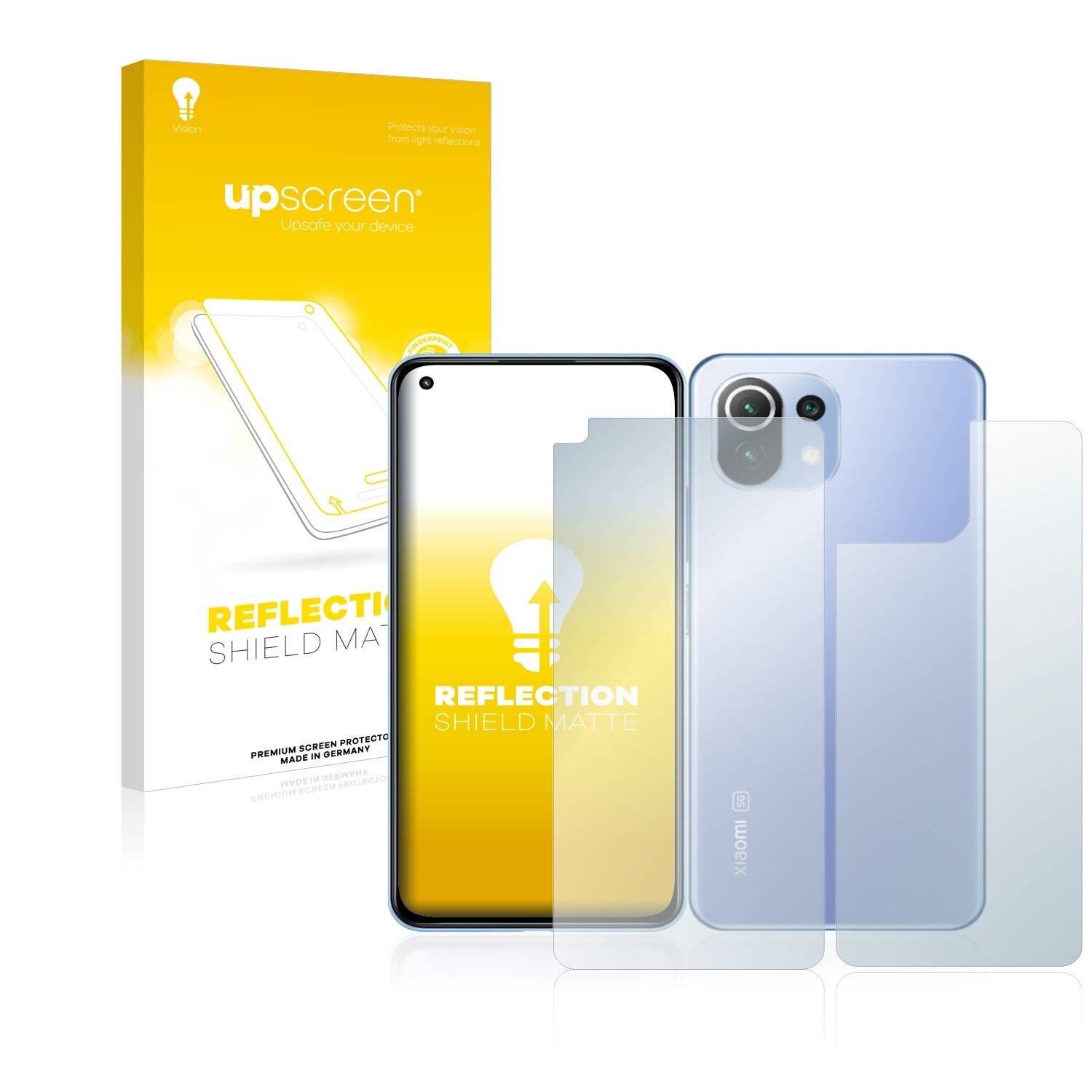 upscreen Reflection Shield Matte Premium Displayschutzfolie für Xiaomi 11 Lite 5G NE (Vorder