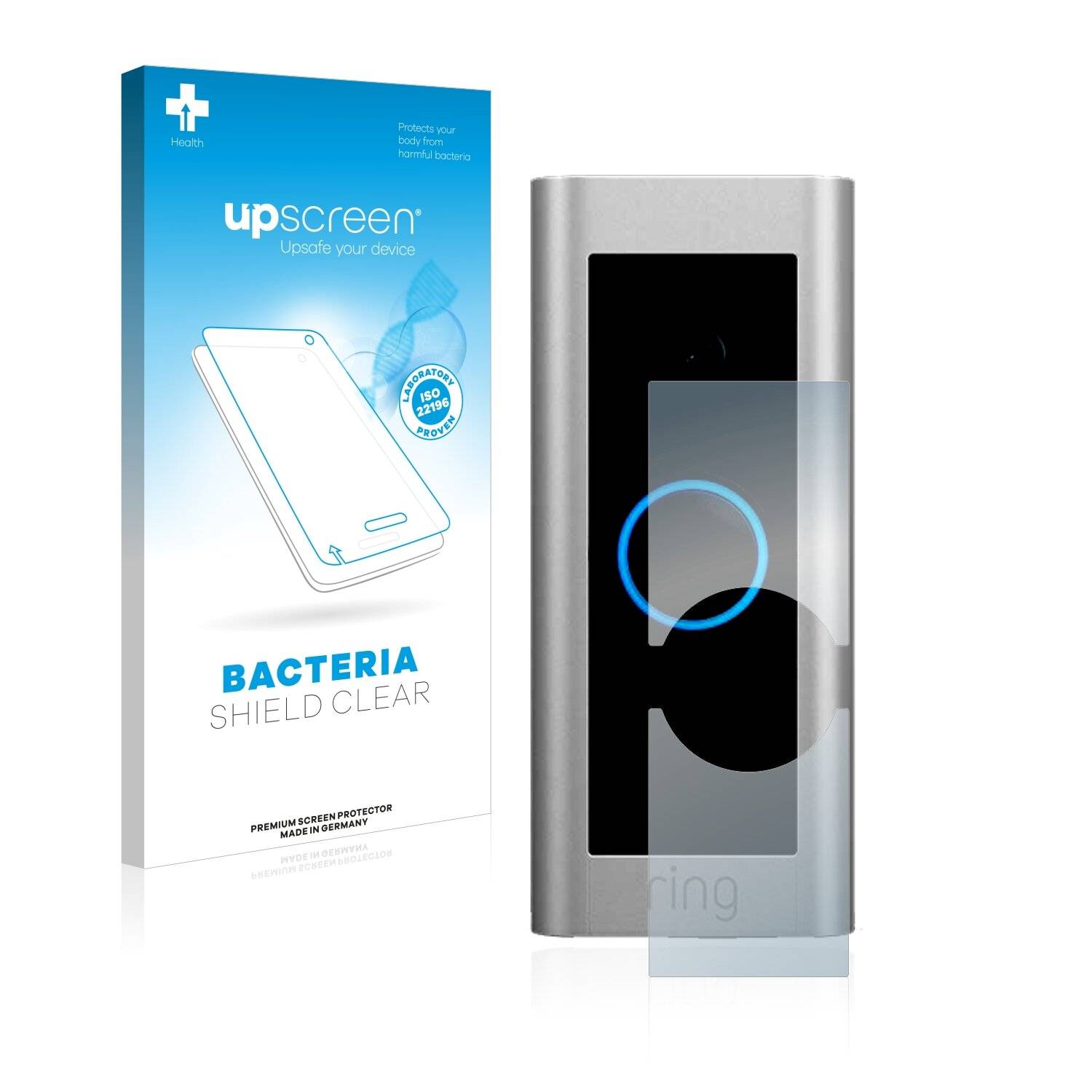 upscreen Bacteria Shield Clear Premium Antibakterielle Displayschutzfolie für Ring Video