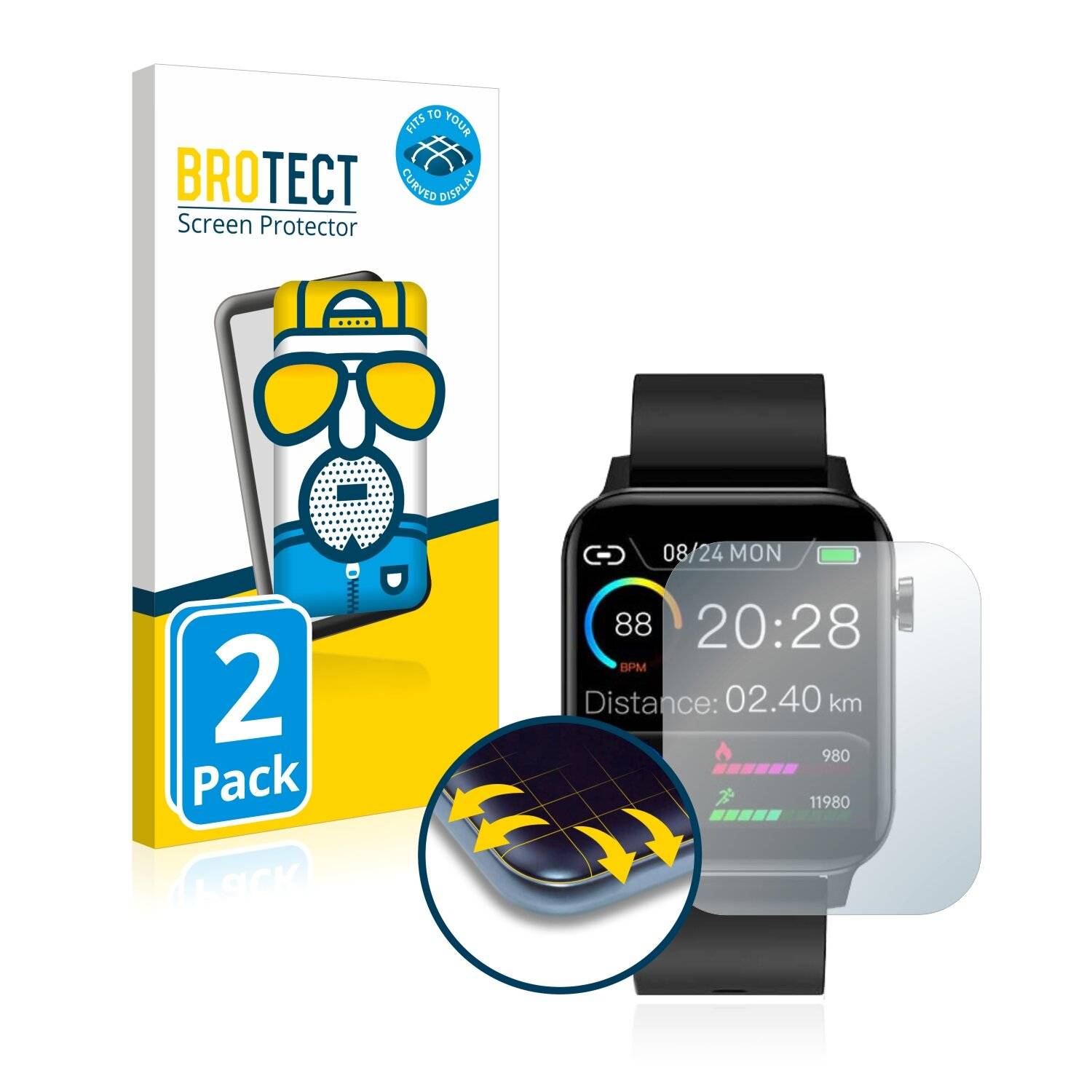 2x BROTECT Flex Matte Full-Cover Displayschutzfolie für Judneer