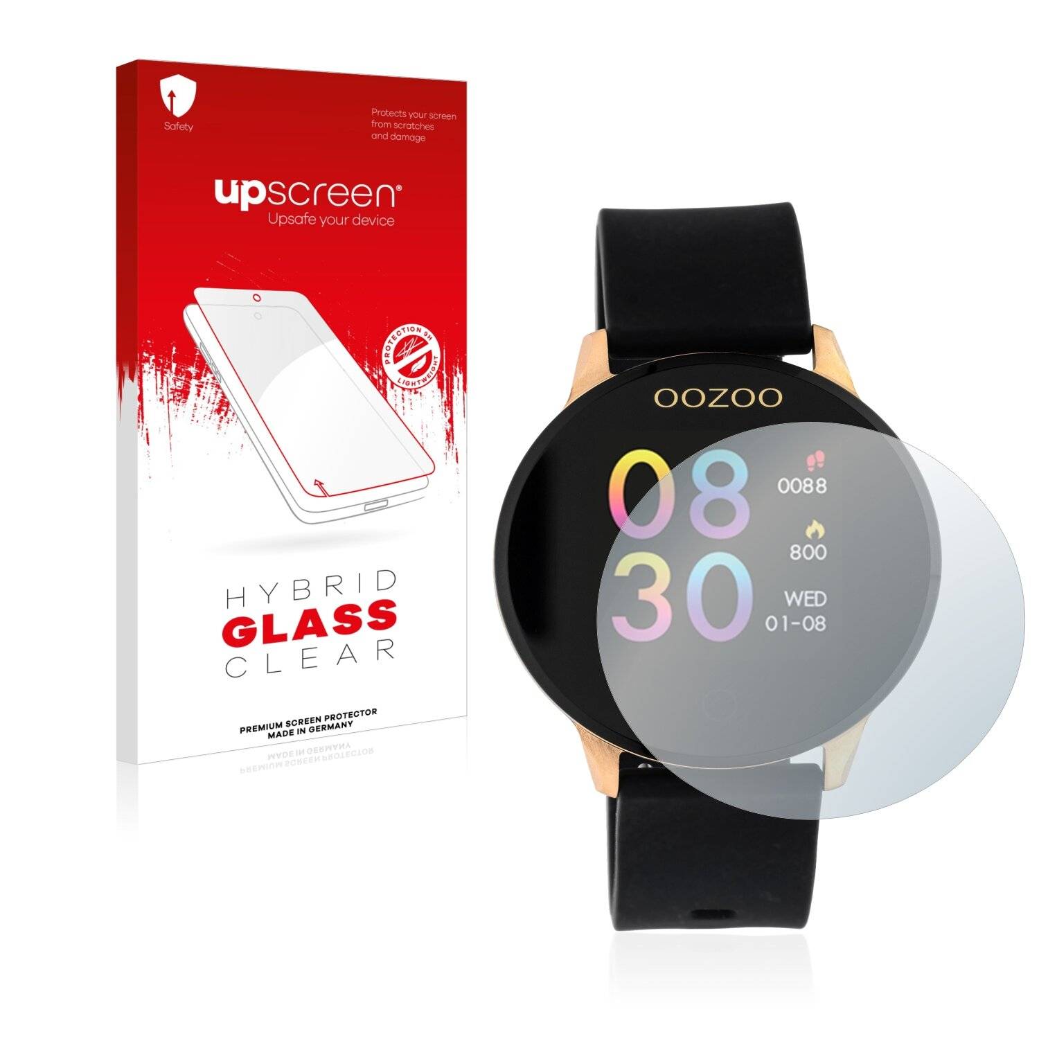 upscreen Hybrid Glass Clear Premium Schutzglas Folie für Oozoo