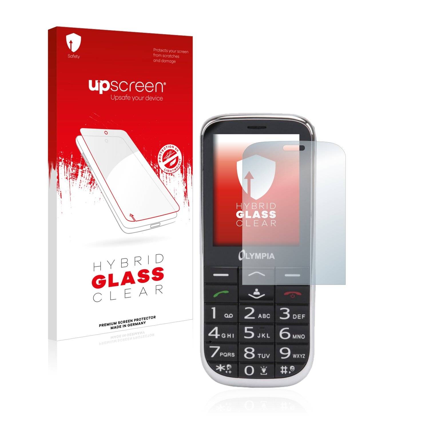 upscreen Hybrid Glass Clear Premium Schutzglas Folie für Olympia Joy